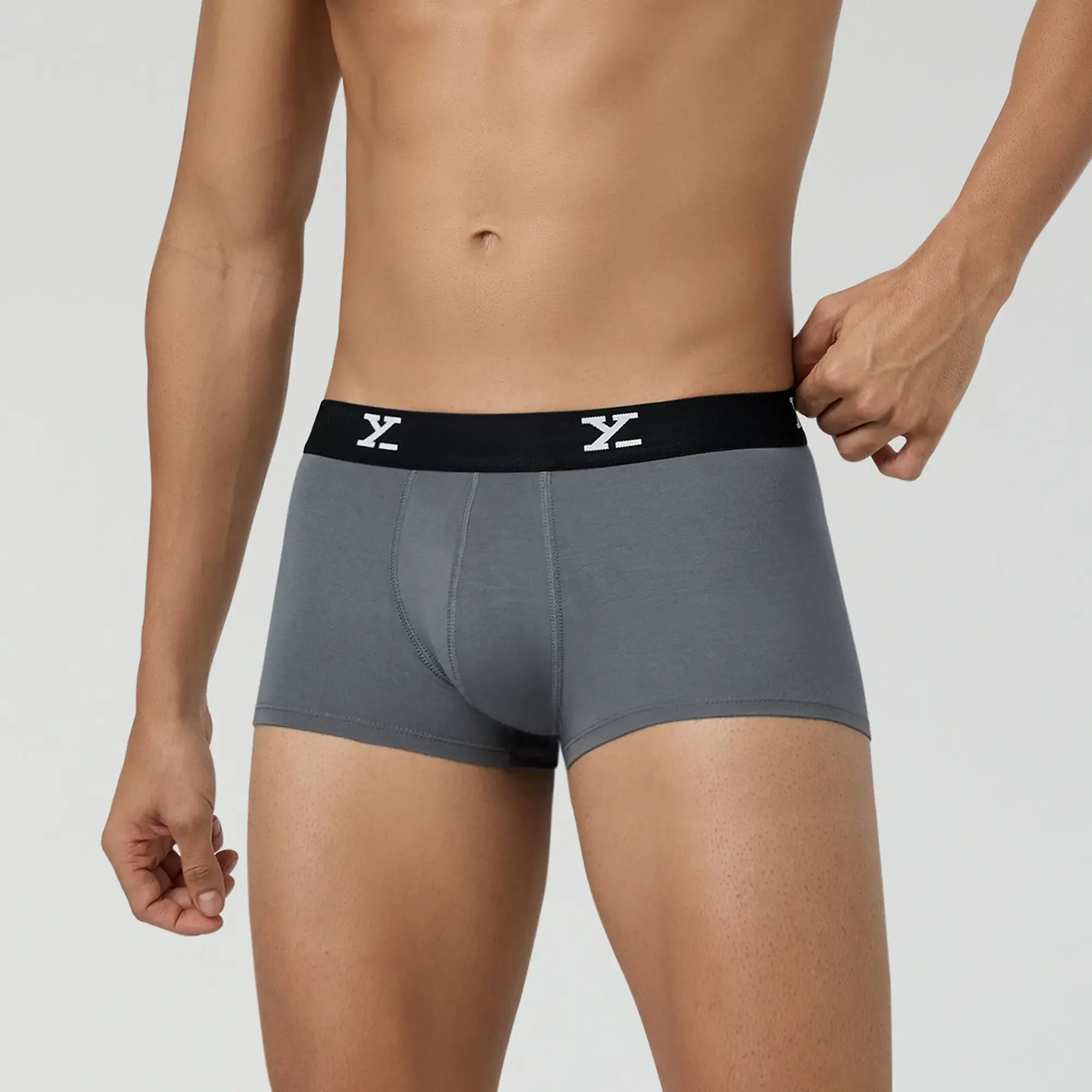 Super Combed Cotton-Modal Trunks - Charcoal Grey - Image 5