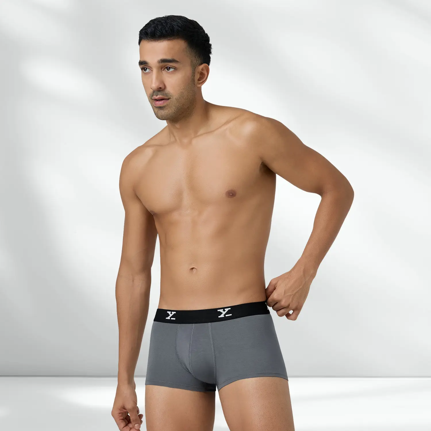 Super Combed Cotton-Modal Trunks - Charcoal Grey - Image 6