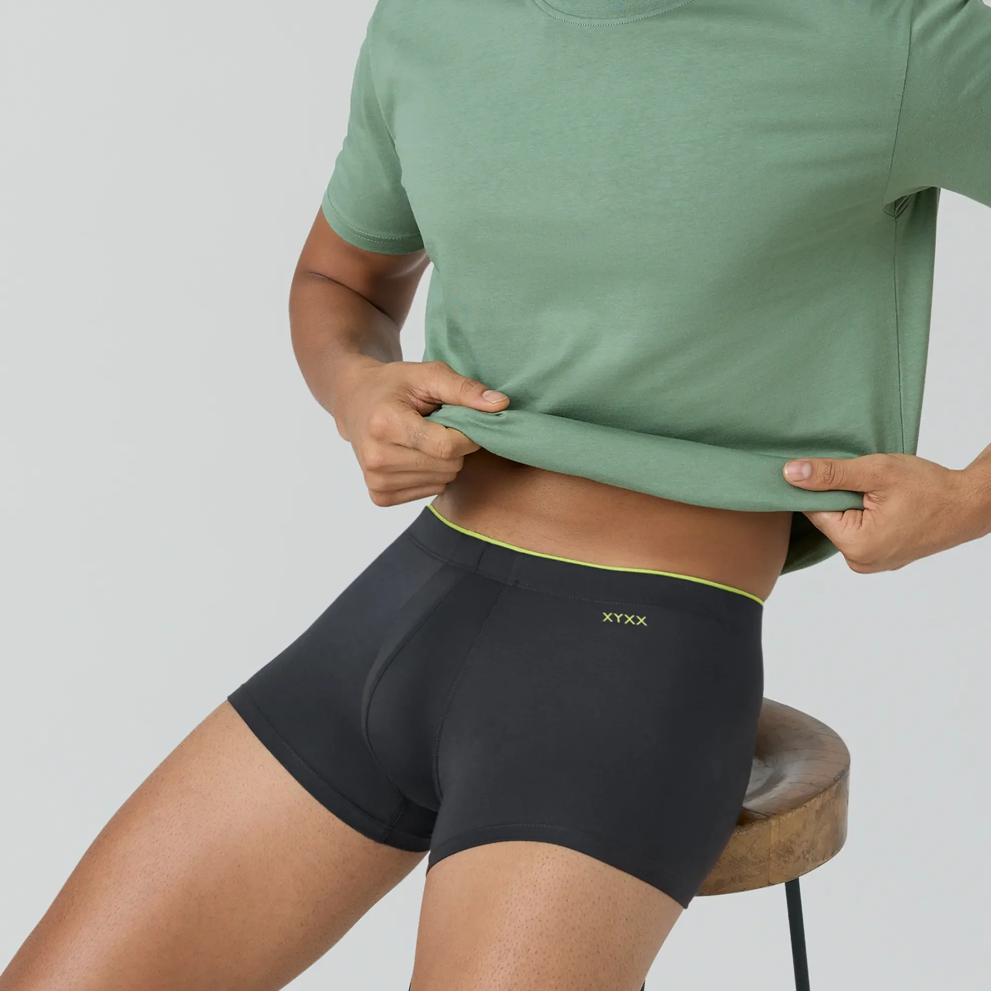 Super Combed Cotton-Modal Trunks - Graphite Grey