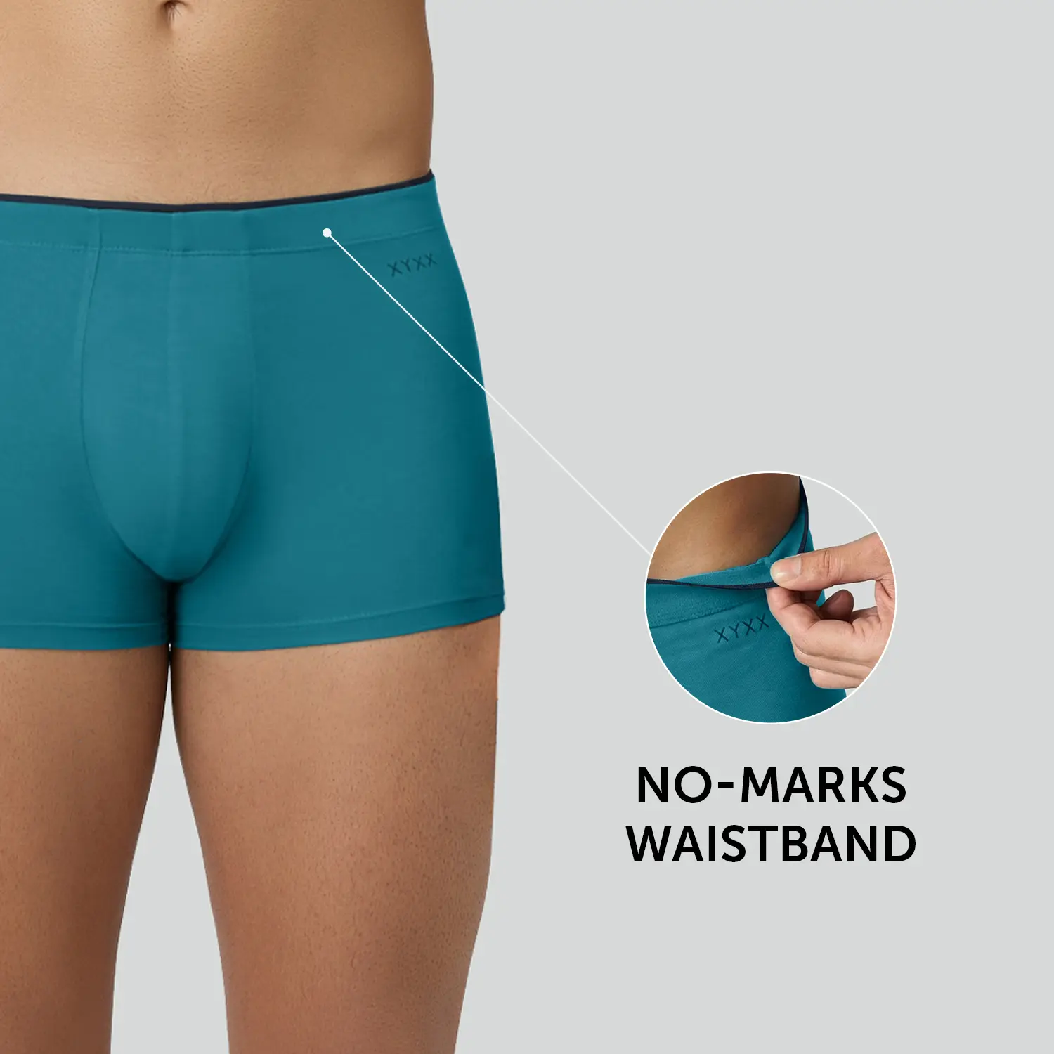 Super Combed Cotton-Modal Trunks - Ocean Blue - Image 3