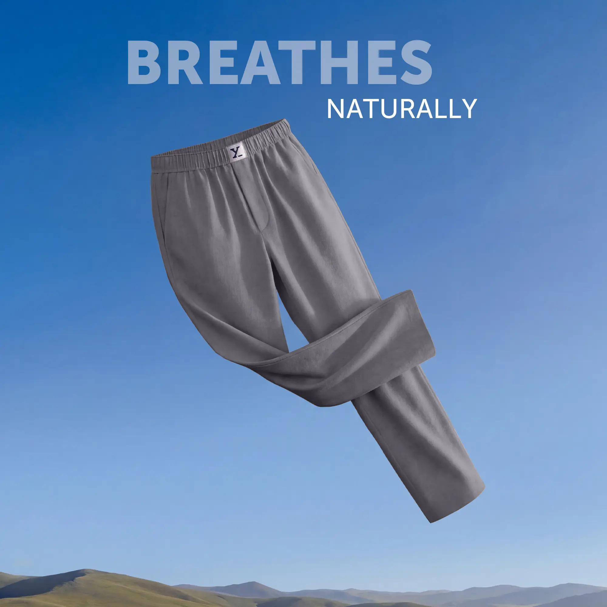 Ultra-Breathable Cotton Chambray Pyjamas - Faded Black - Image 4