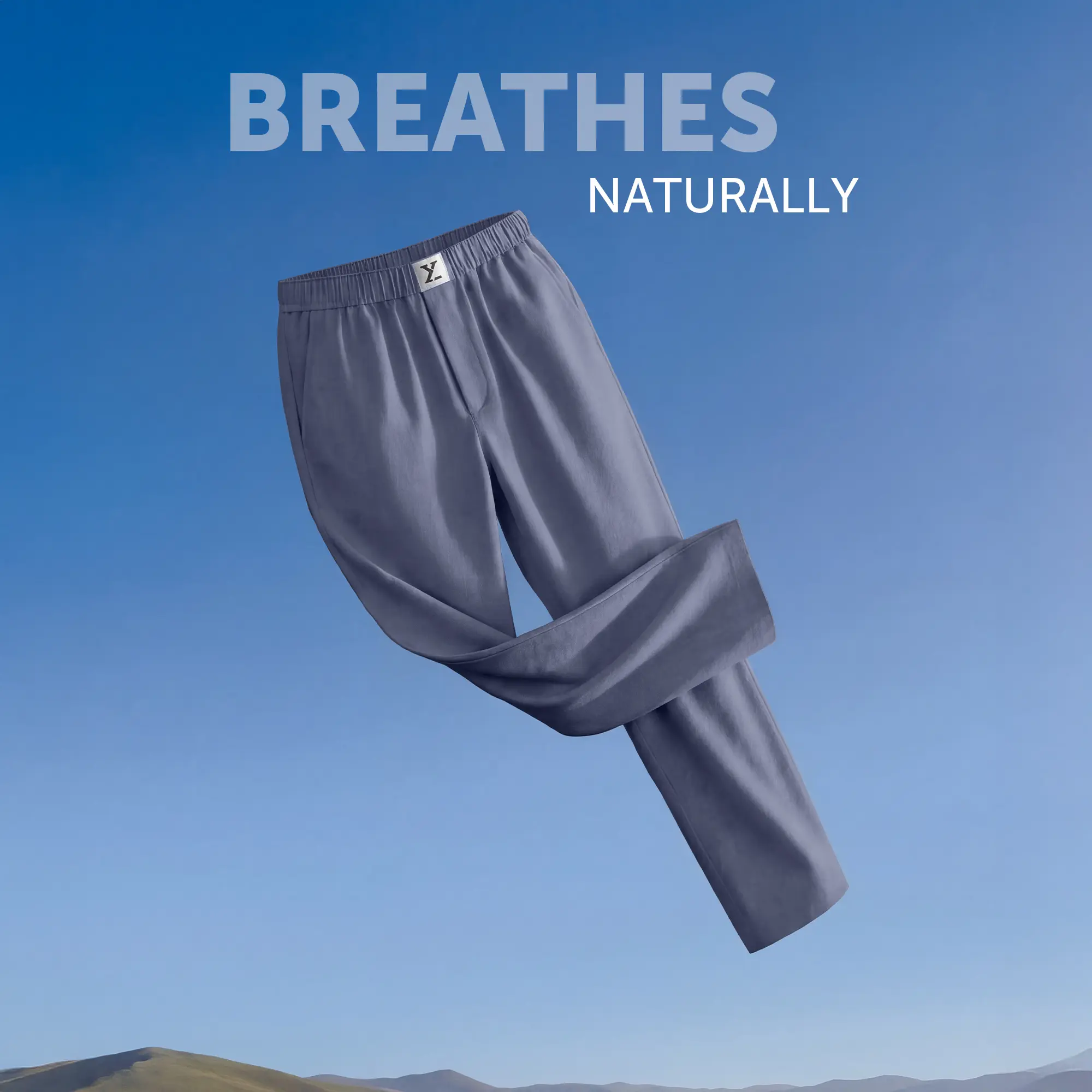 Ultra-Breathable Cotton Chambray Pyjamas - Washed Navy - Image 4