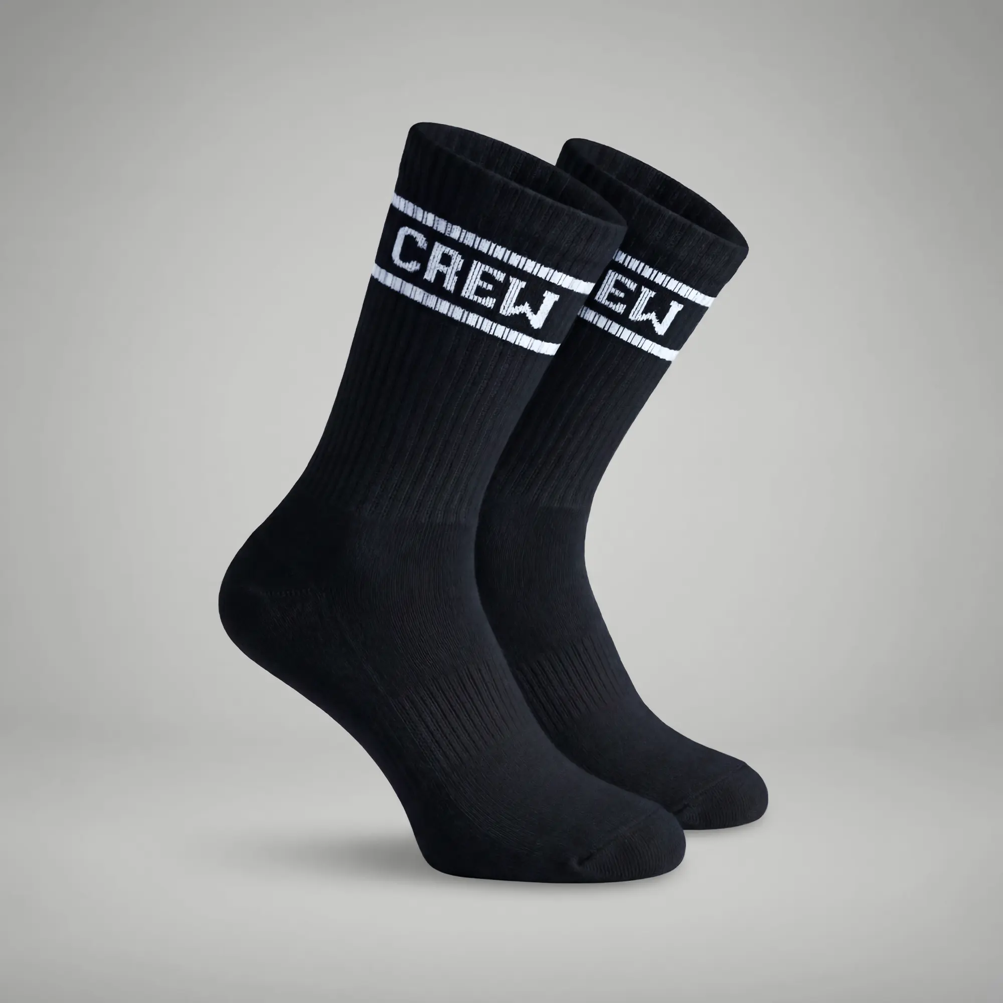 Crew Calf Length Socks - Ink Black - Image 3