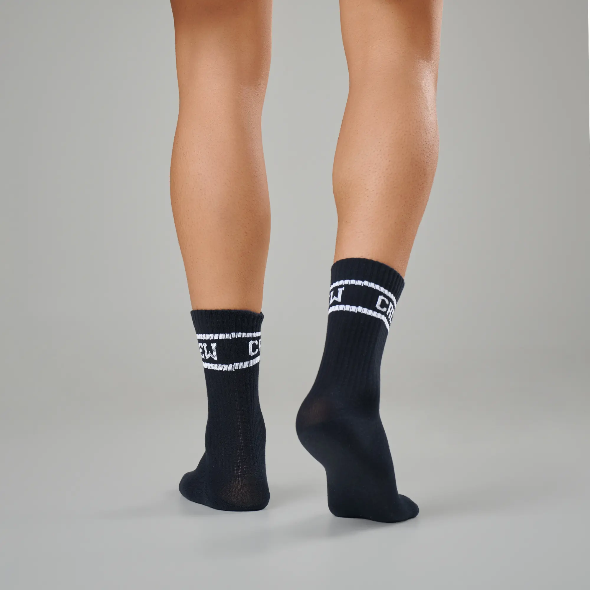Crew Calf Length Socks - Ink Black - Image 6