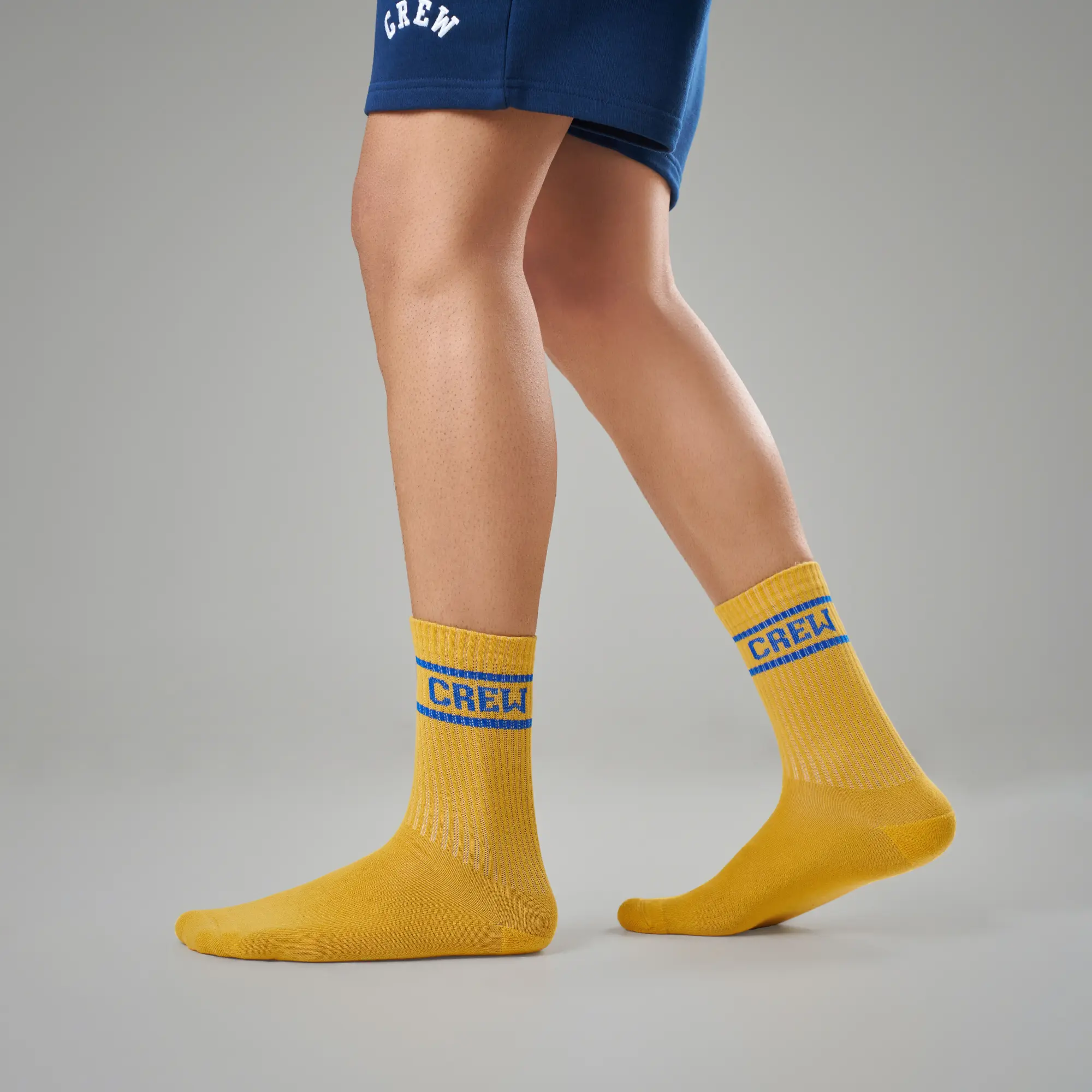 Crew Calf Length Socks - University Yellow - Image 2