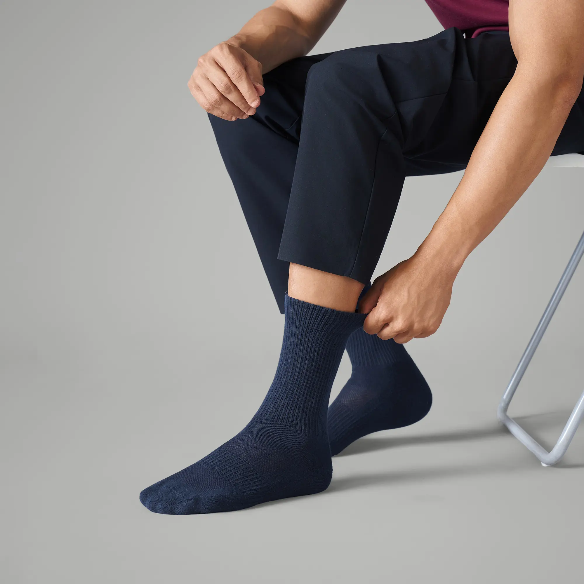 Crew-Length Socks - Midnight Blue - Image 2