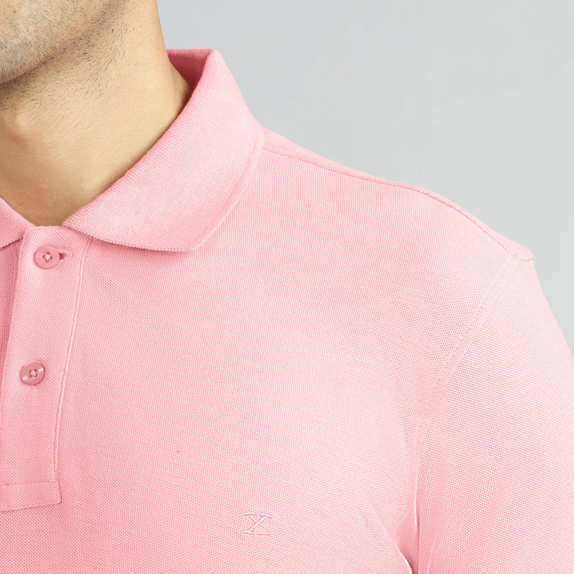 Element Combed Cotton Polo T-shirts French Pink - Image 3