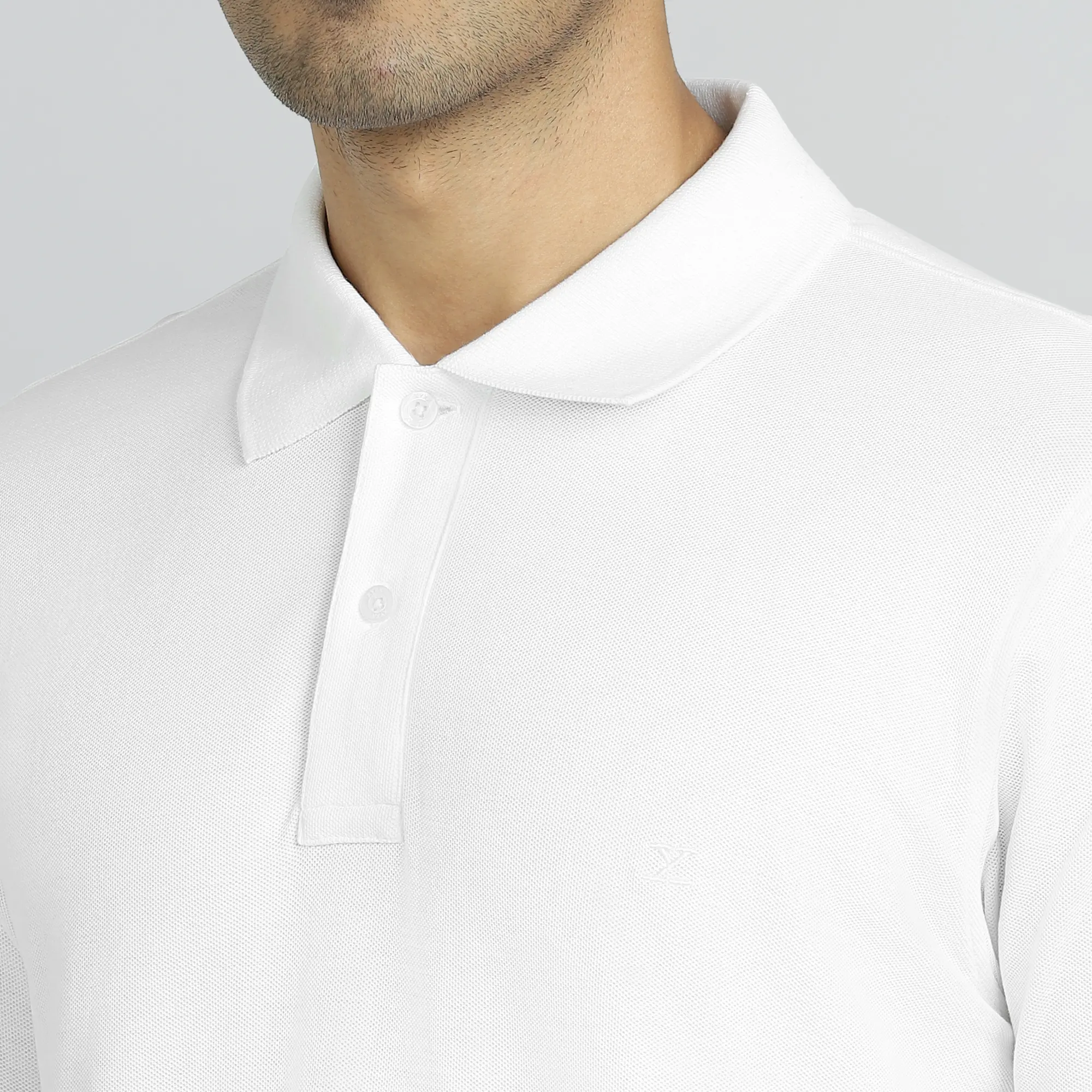Element Combed Cotton Polo T-shirts Polar White - Image 3
