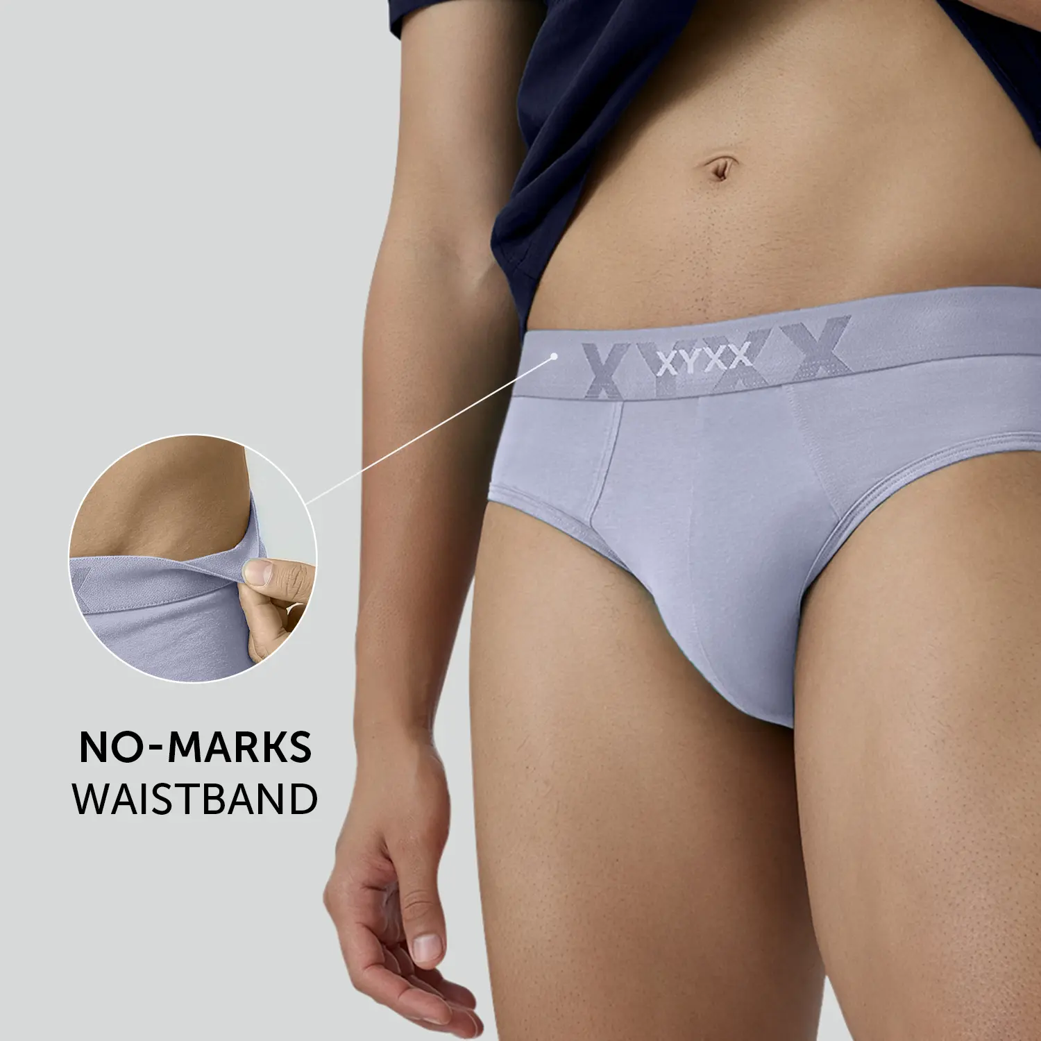 Element Cotton Stretch Briefs For Men Ash Grey - Image 3