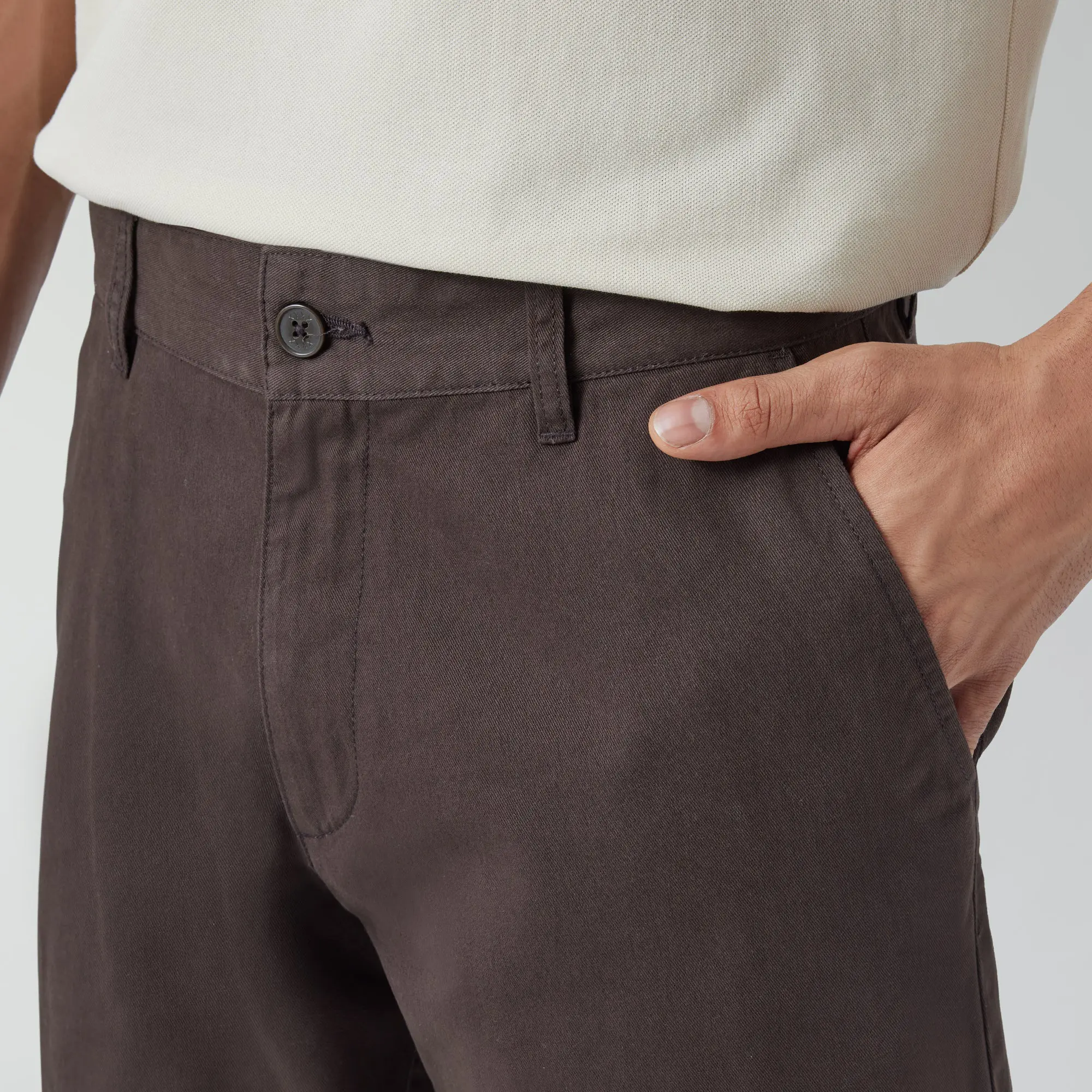 Element Cotton Chinos Shorts For Men Malt Brown - Image 4