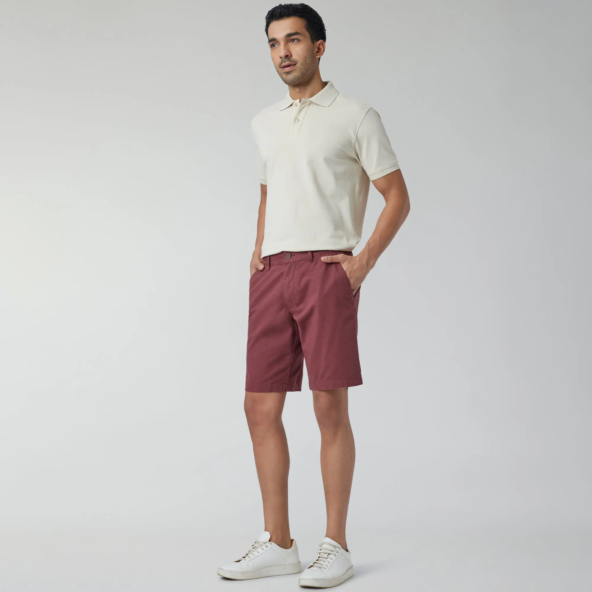 Element Cotton Chinos Shorts For Men Brick Red - Image 4