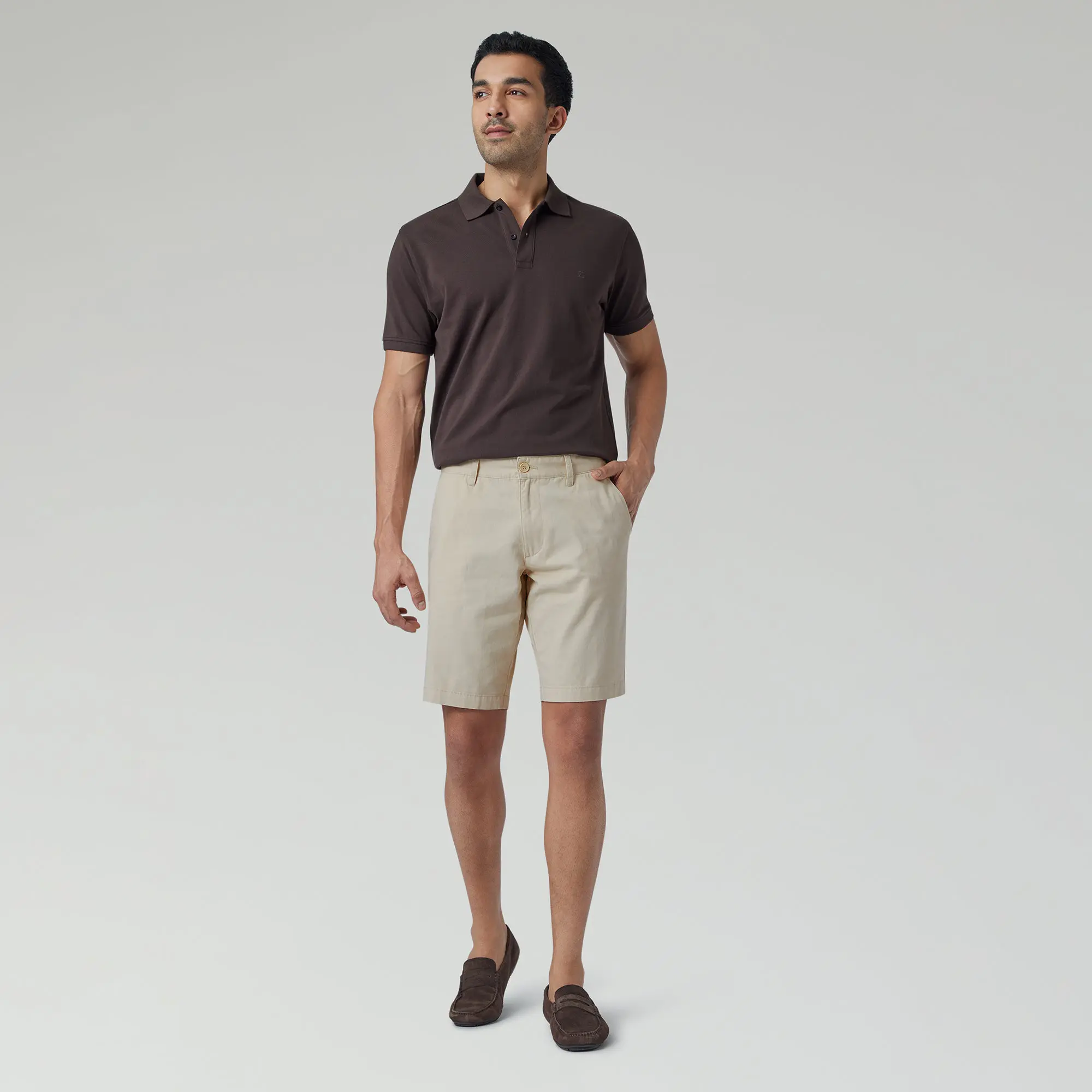 Element Cotton Chinos Shorts For Men Latte Brown - Image 4
