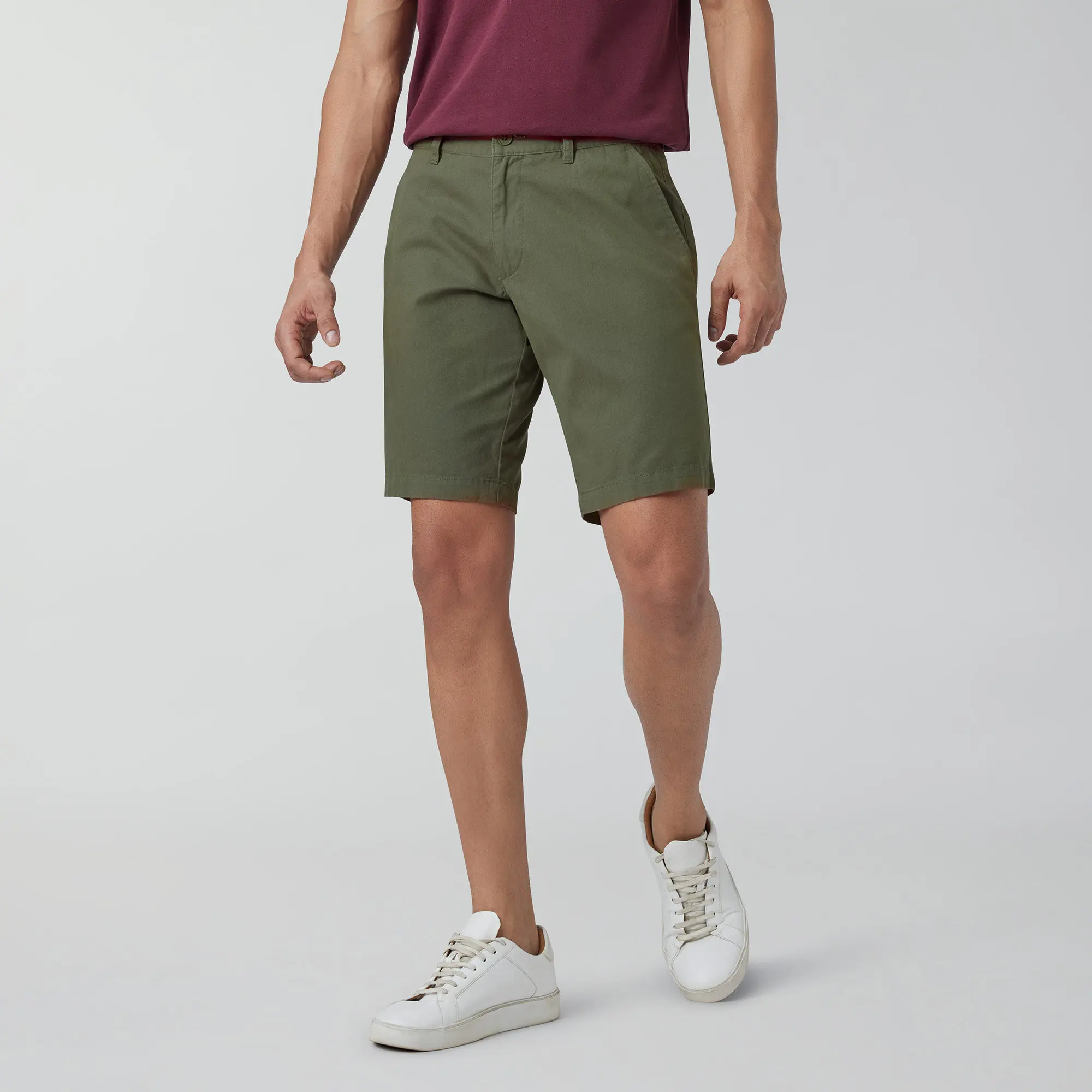 Element Cotton Chinos Shorts For Men Olive Green - Image 3