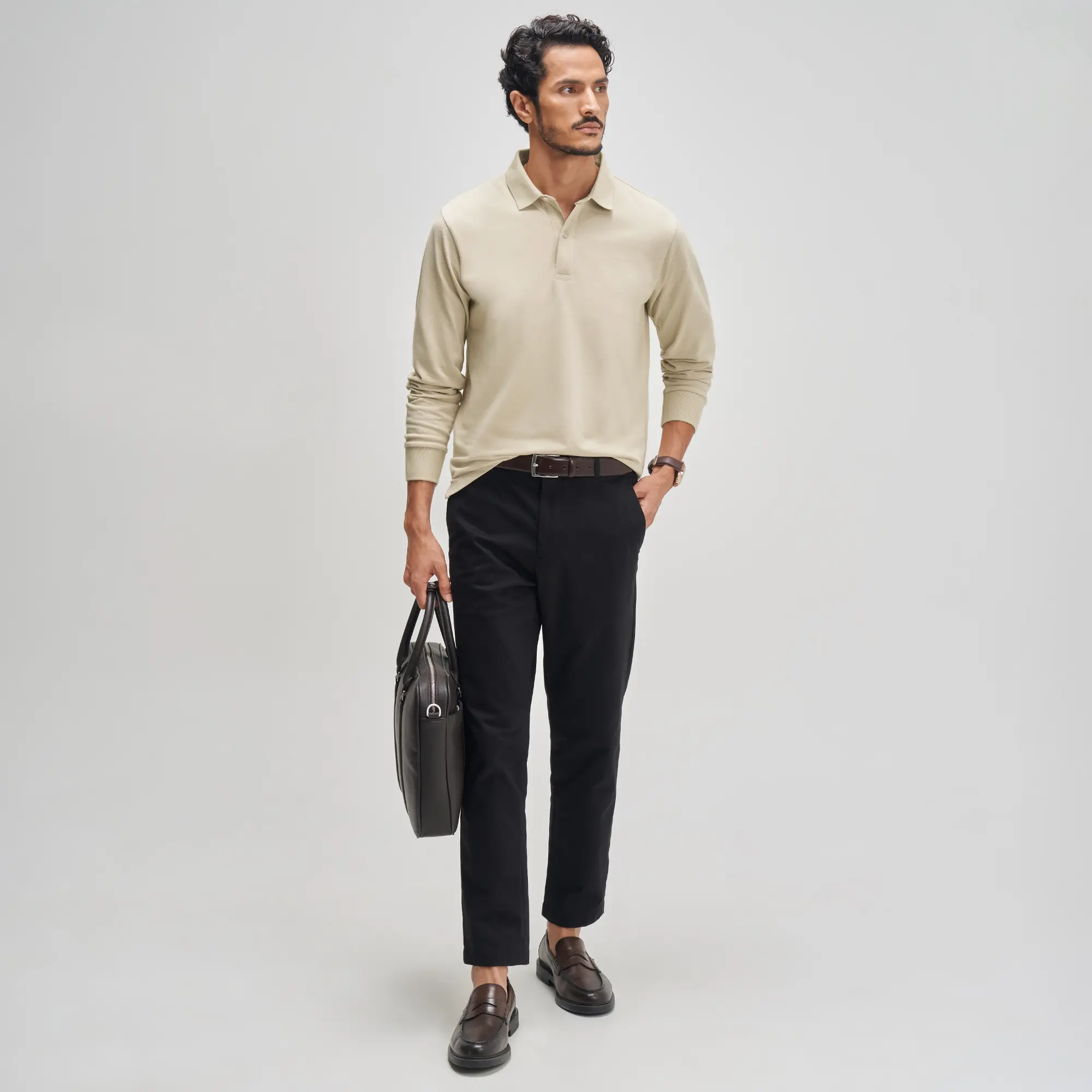 Full Sleeve Polo - Irish Beige - Image 5