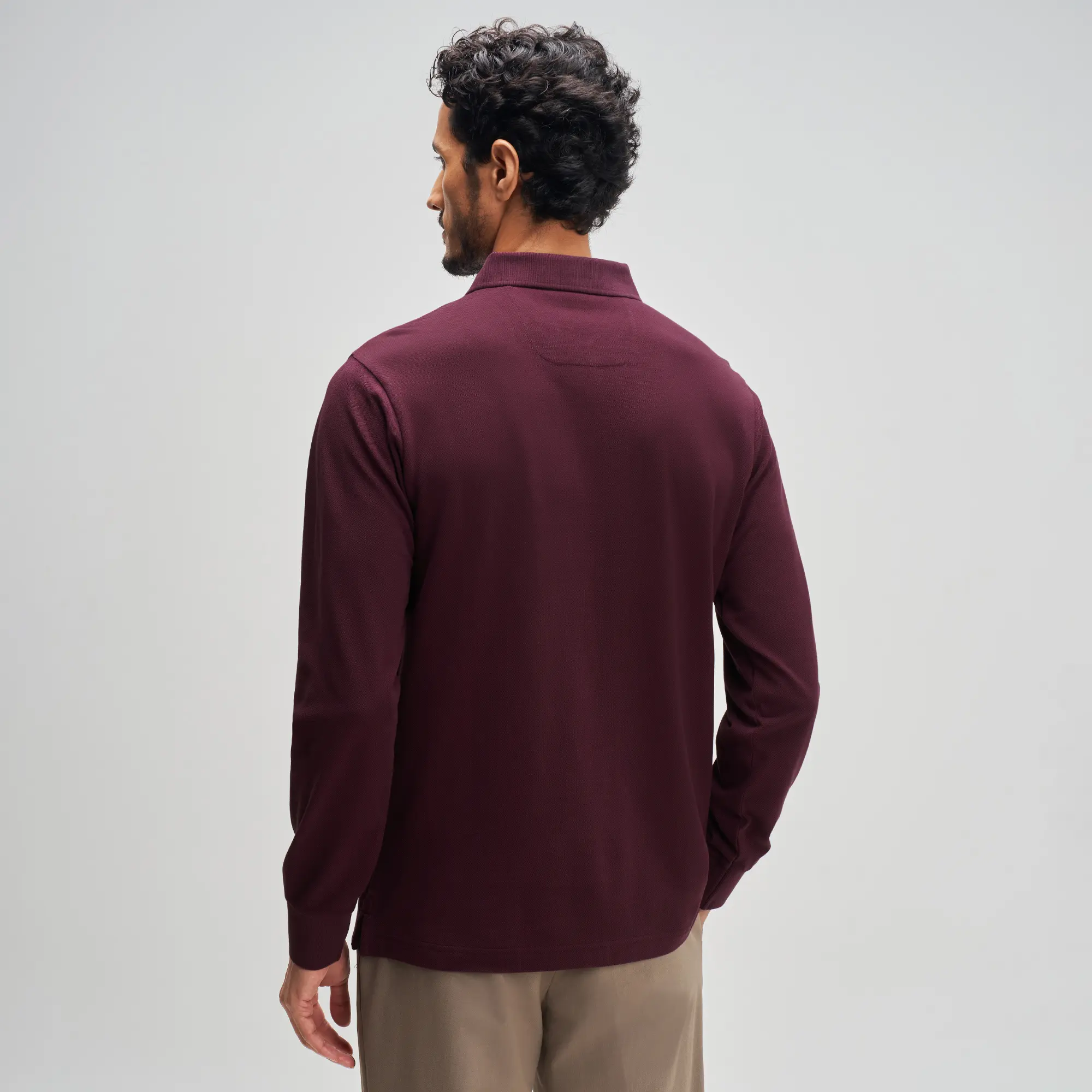 Full Sleeve Polo - Merlot Maroon - Image 6