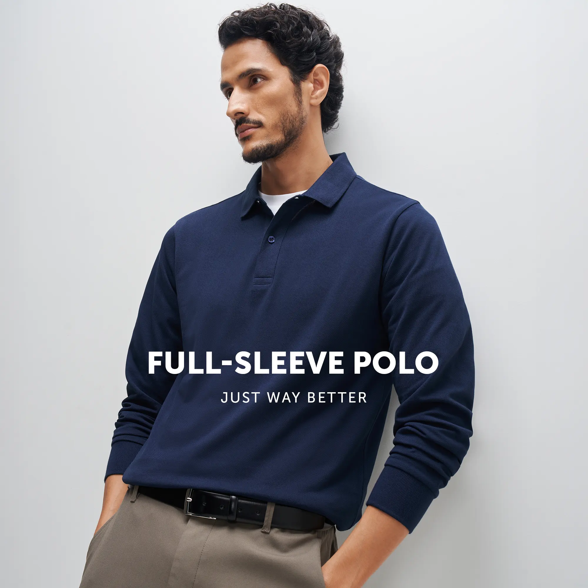 Full Sleeve Polo - Midnight Blue - Image 2