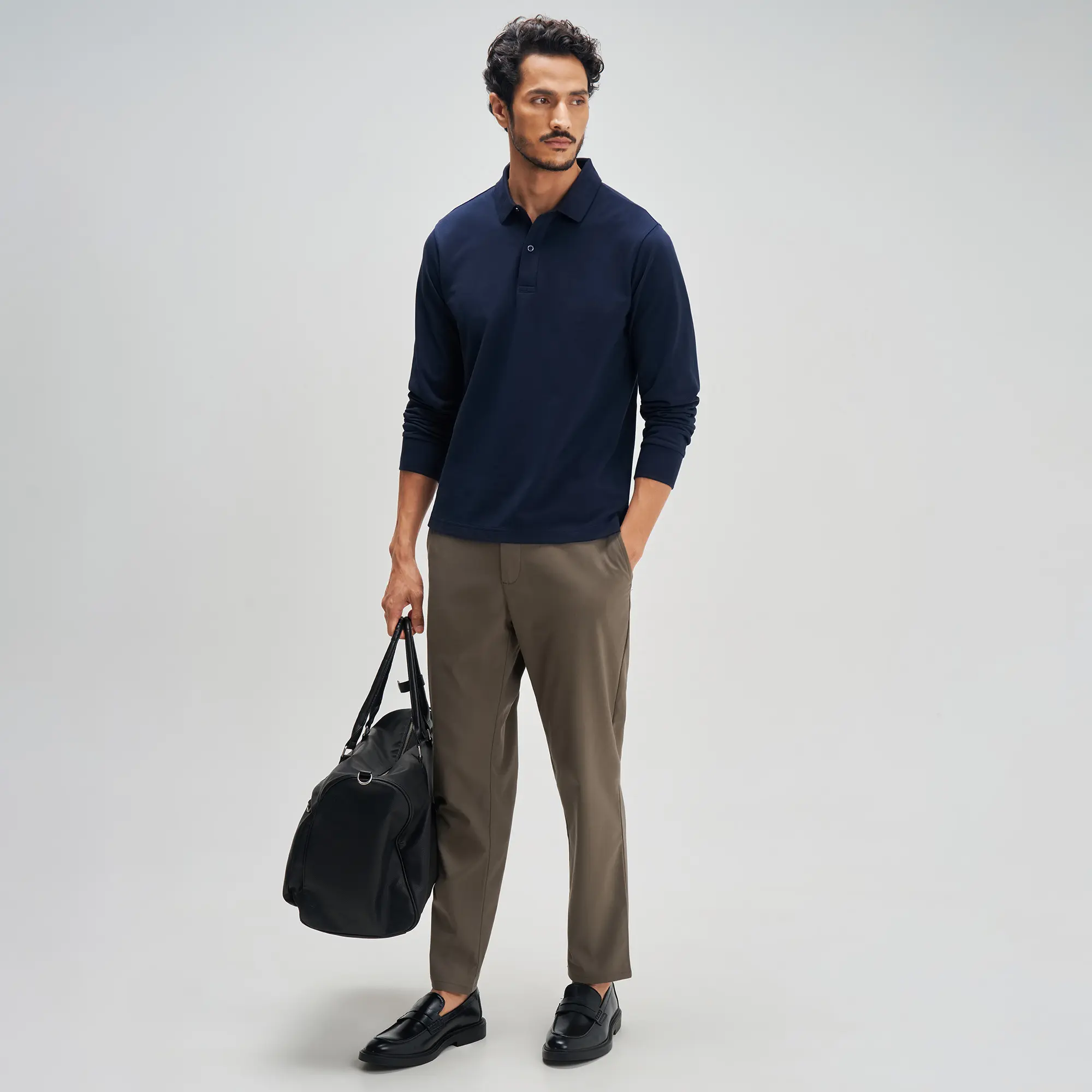Full Sleeve Polo - Midnight Blue - Image 5