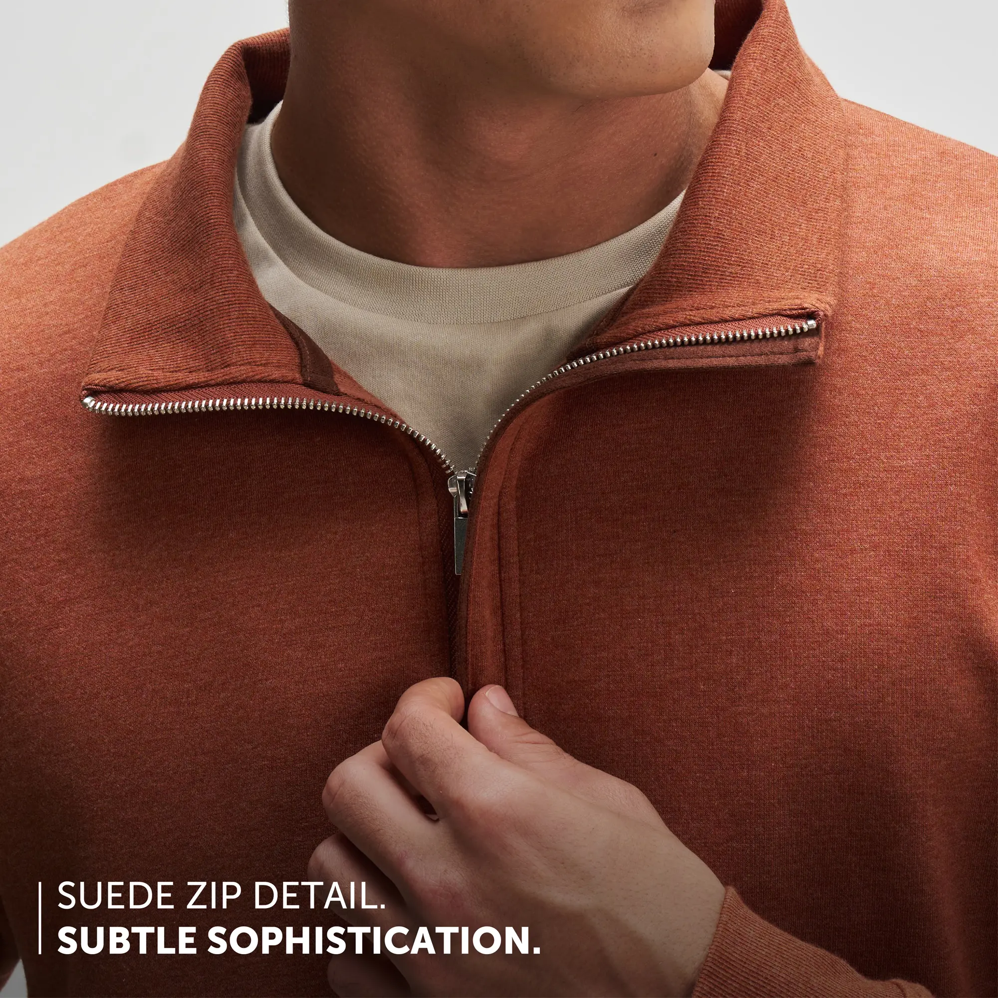 Half-Zip Pullover - Caramel Brown - Image 5