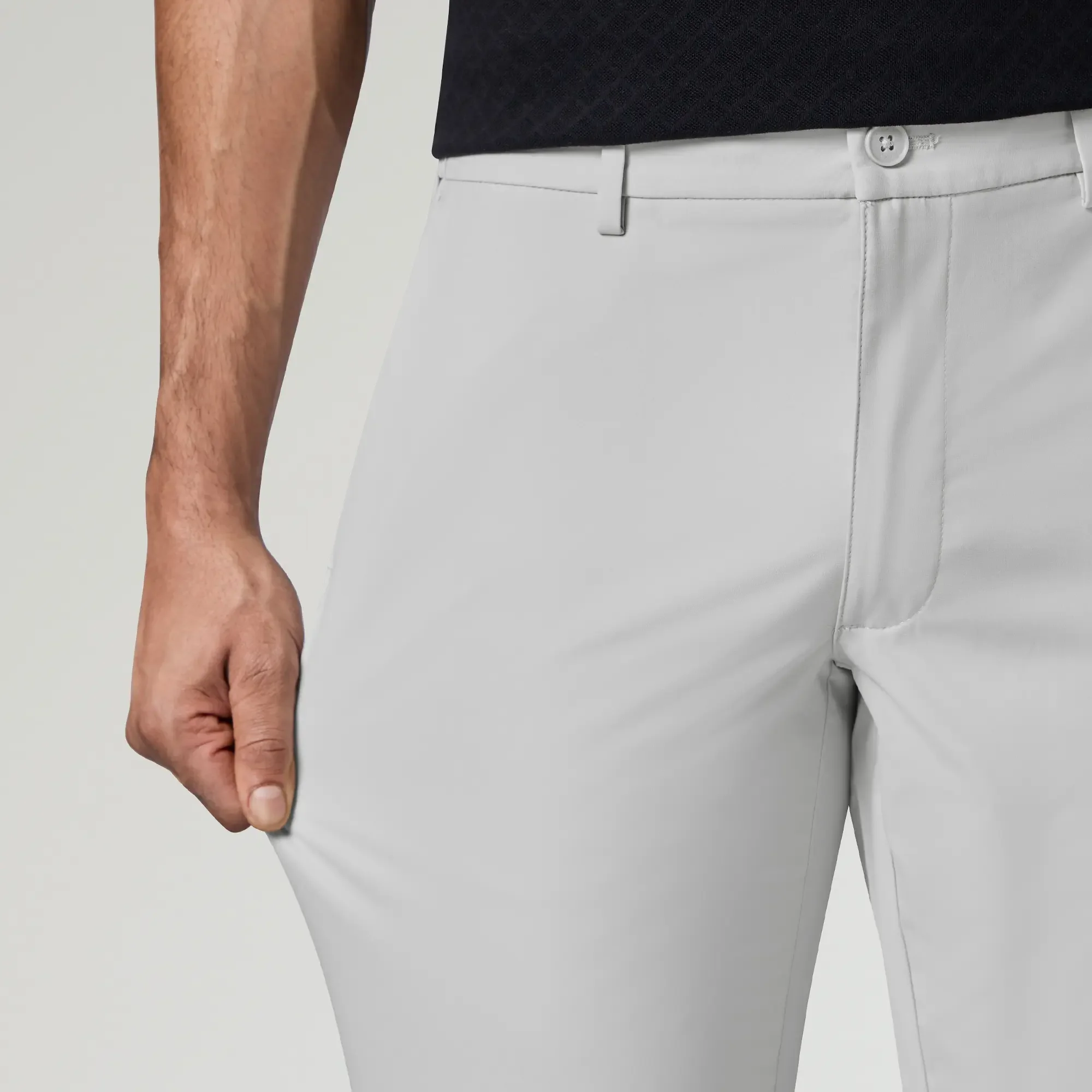 KINETIC: Soft Stretch Pants - Slim Fit Chrome White - Image 5