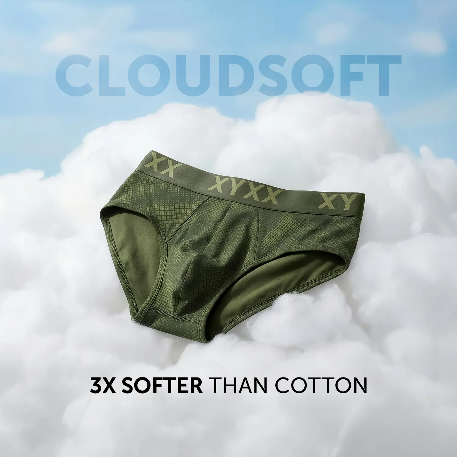 Matrix Cotton-Modal Briefs Olive Drift - Image 2