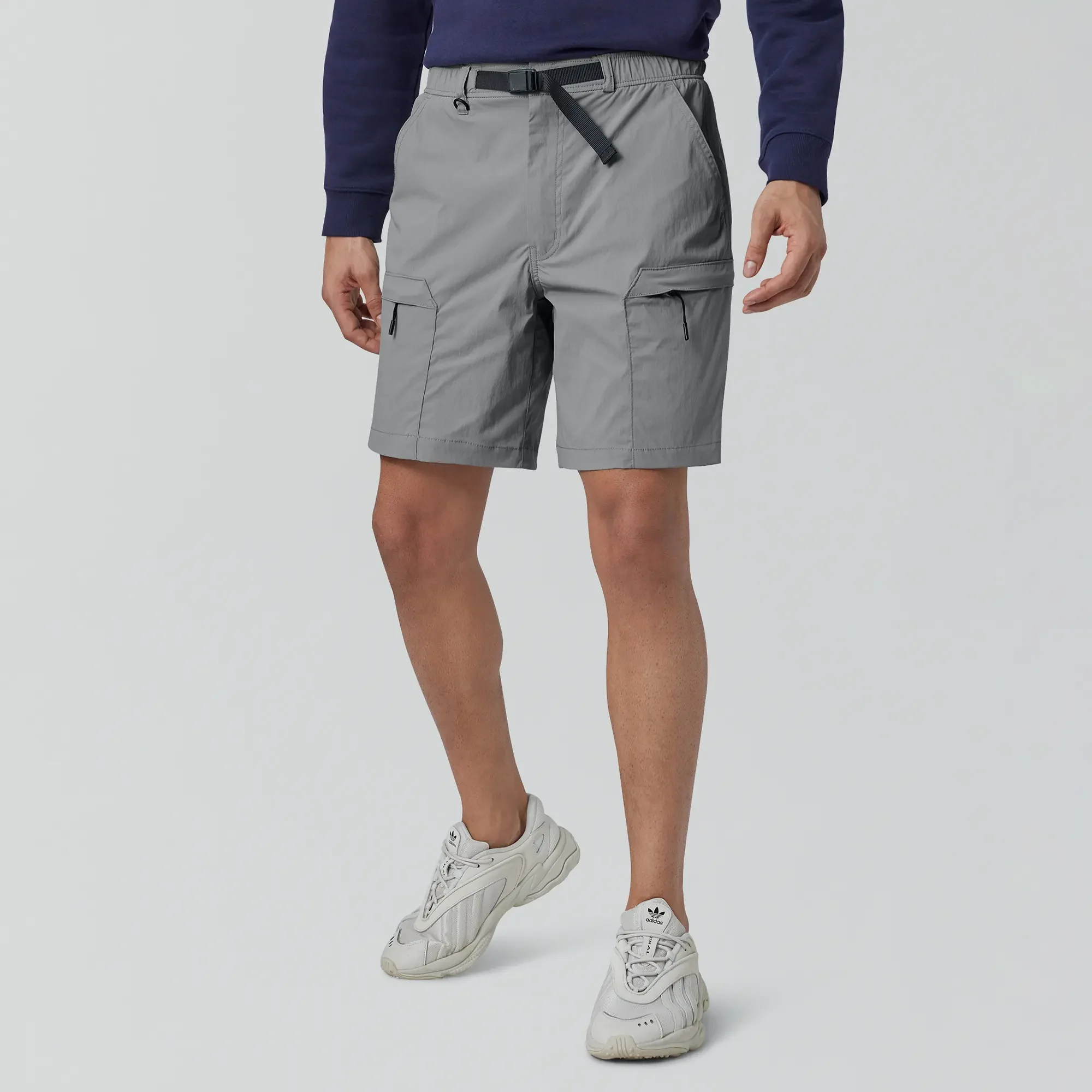 Moveo Cargo Shorts Ash Grey - Image 3