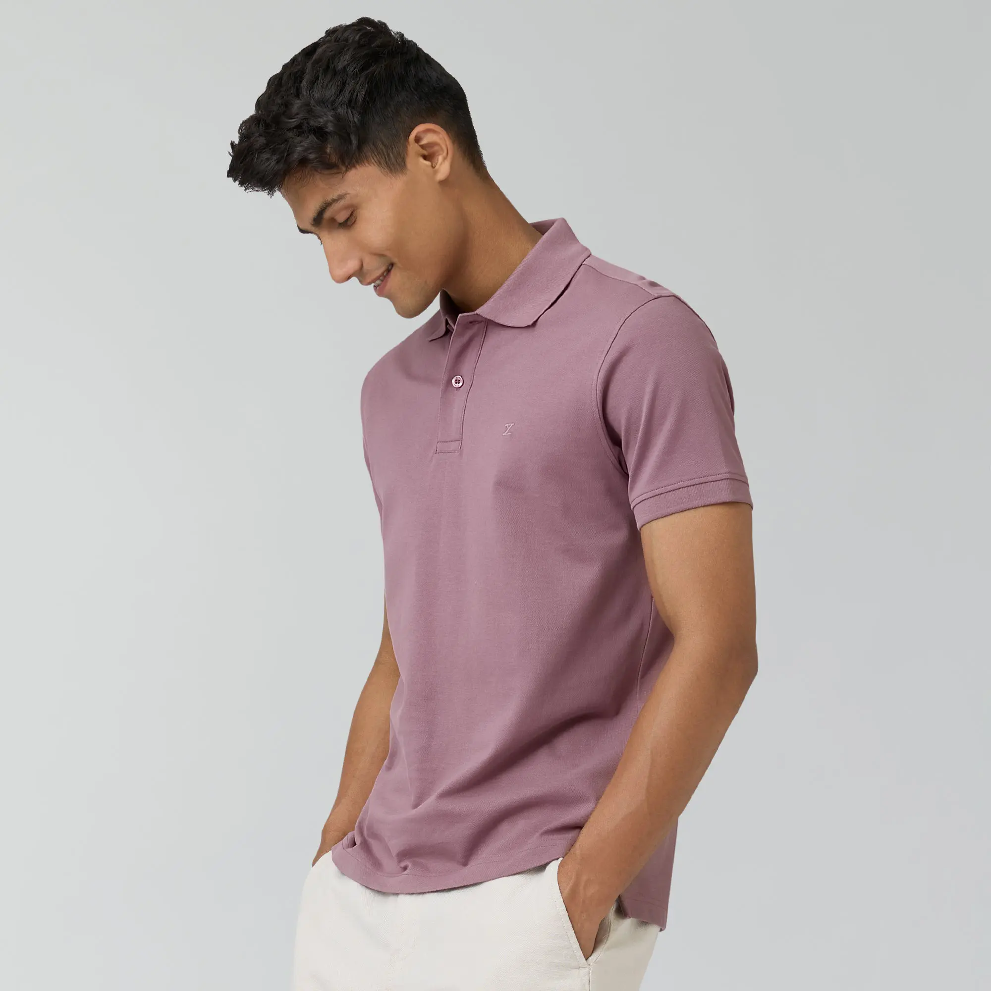 Nova Combed Cotton Polo T-shirts Rose Blush - Image 4