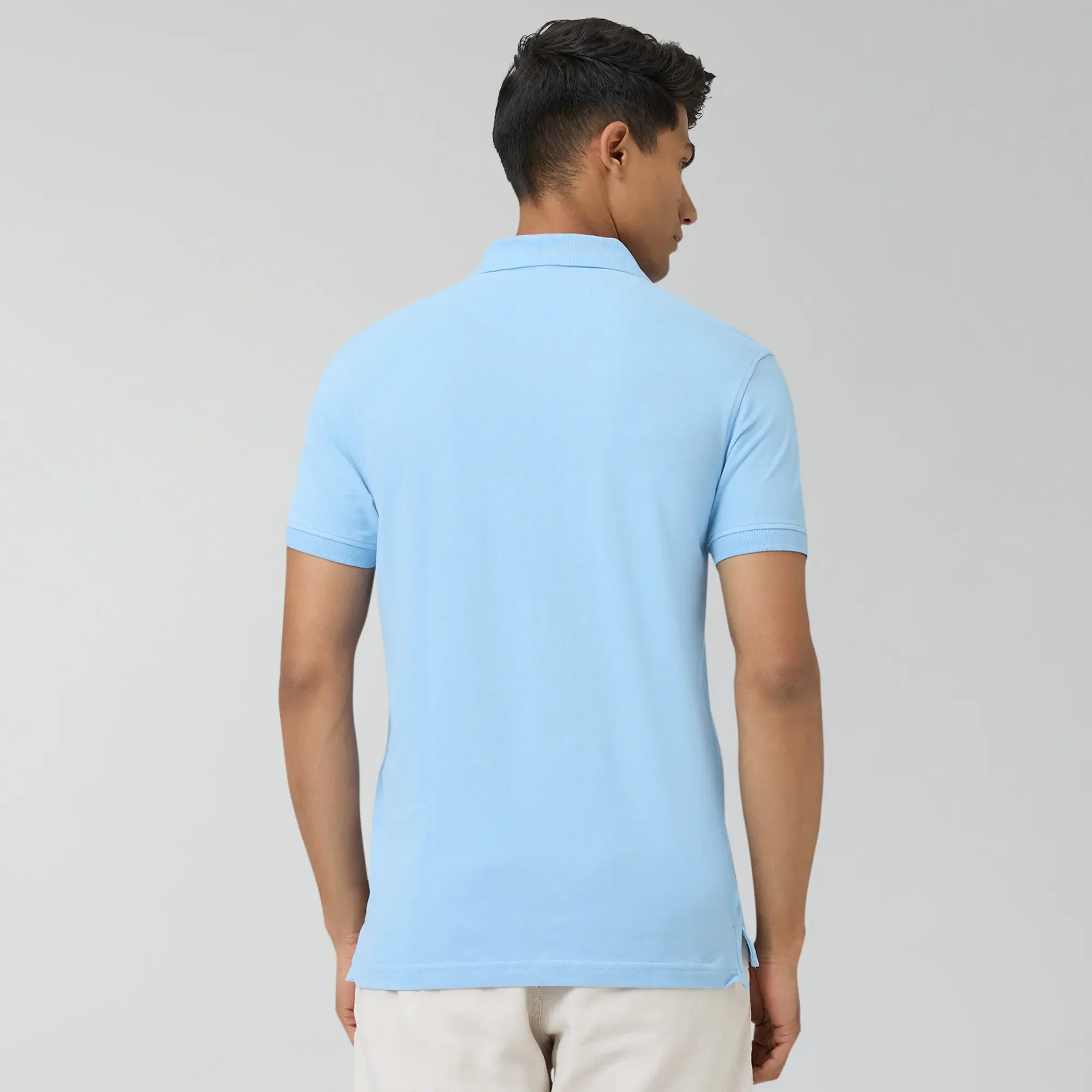 Nova Combed Cotton Polo T-shirts Sky Blue - Image 6