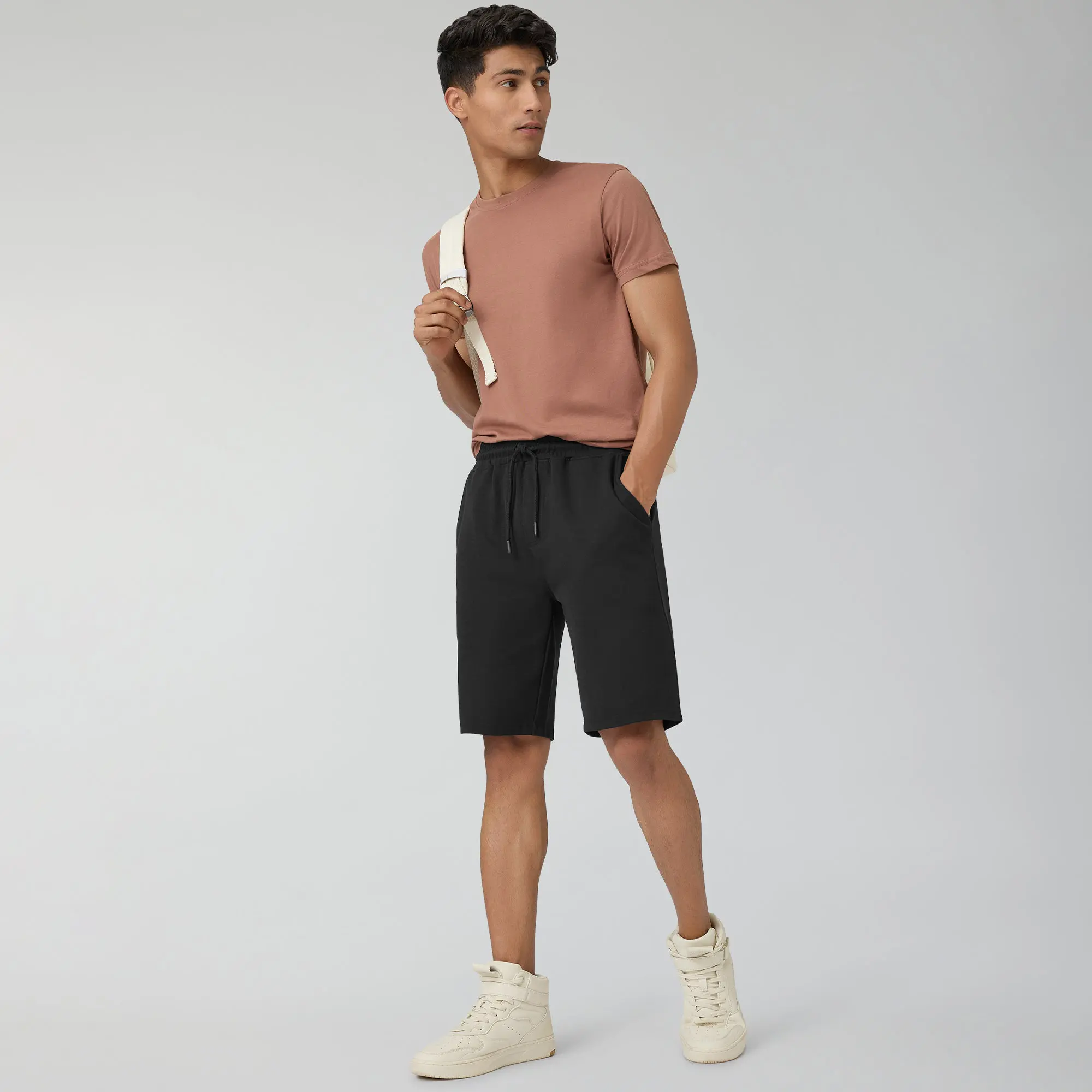 Nova Cotton Rich Shorts Pitch Black - Image 3