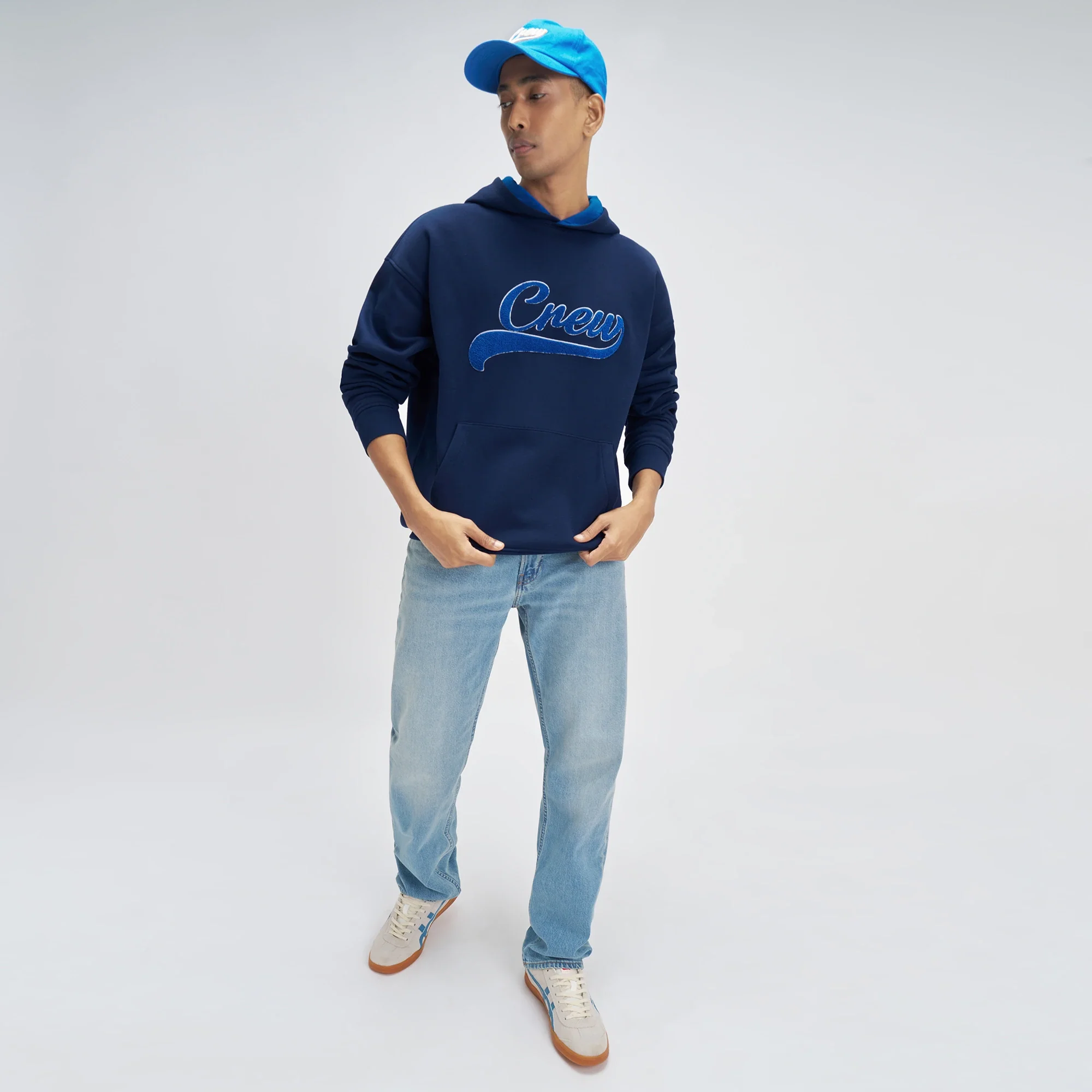 Crew Oversized Hoodie - Blue Nights - Image 3