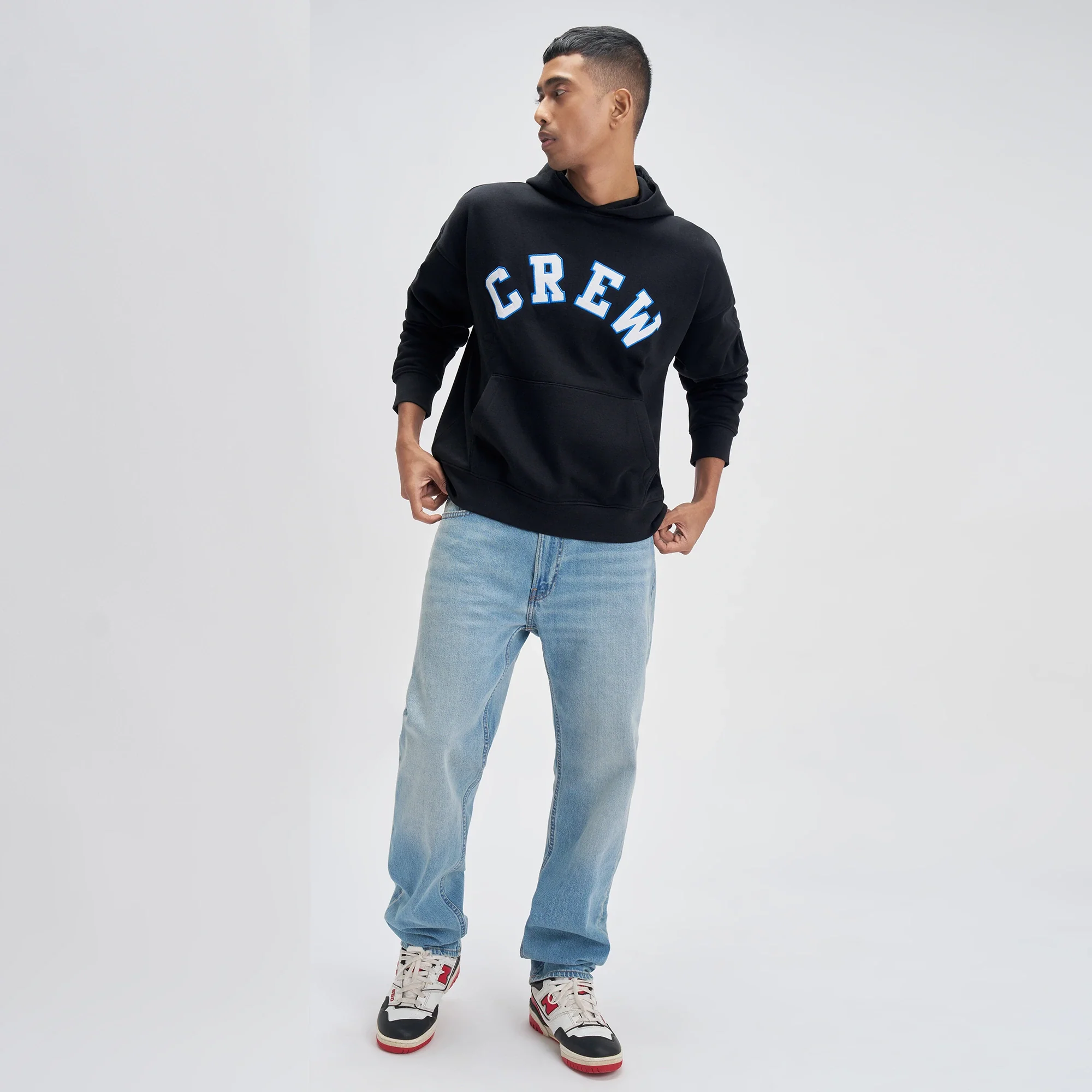 Crew Oversized Hoodie - Ink Black - Image 3