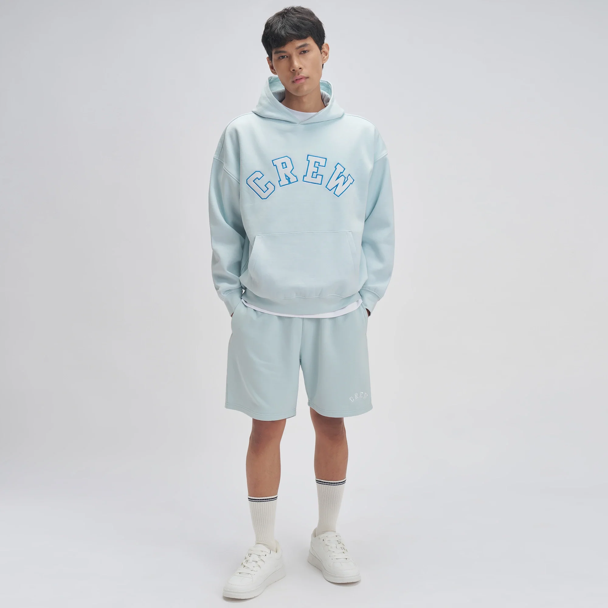 Crew Oversized Hoodie - Quad Blue - Image 3