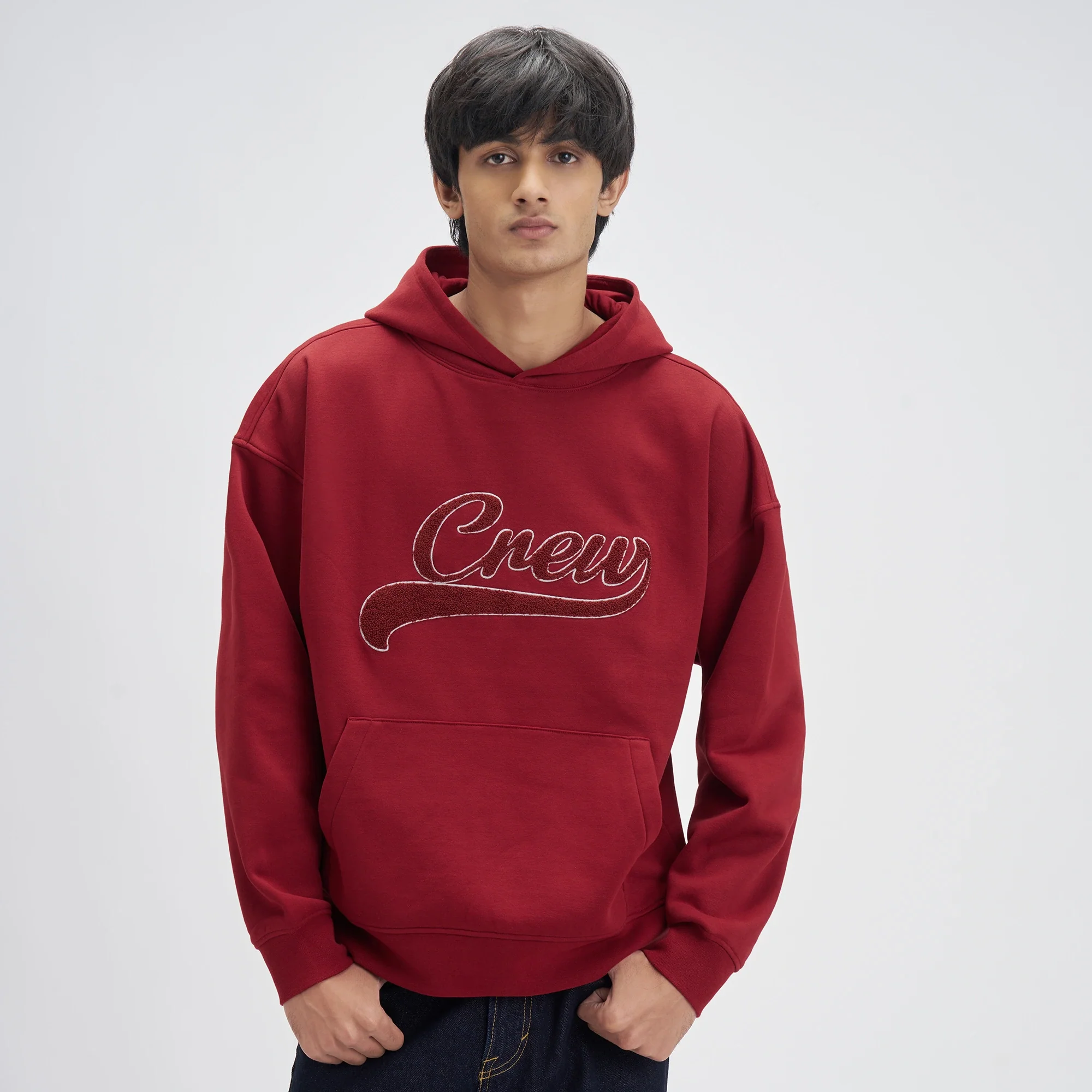 Crew Oversized Hoodie - Varsity Red - Image 4
