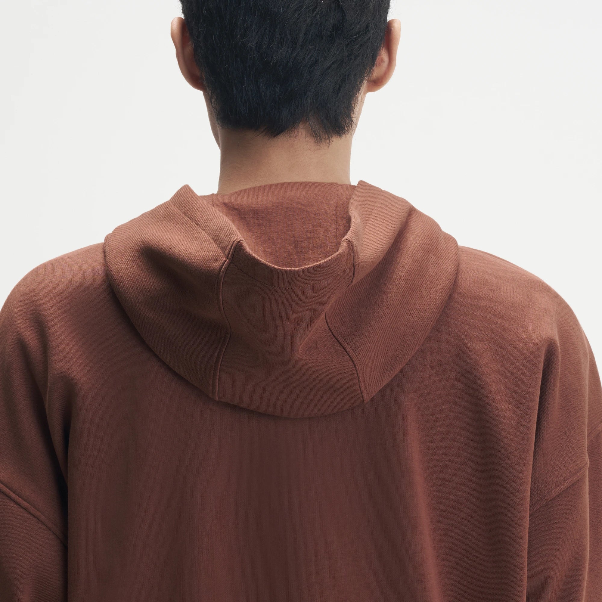Crew Oversized Zipper Hoodie  -  Espresso Brown - Image 6