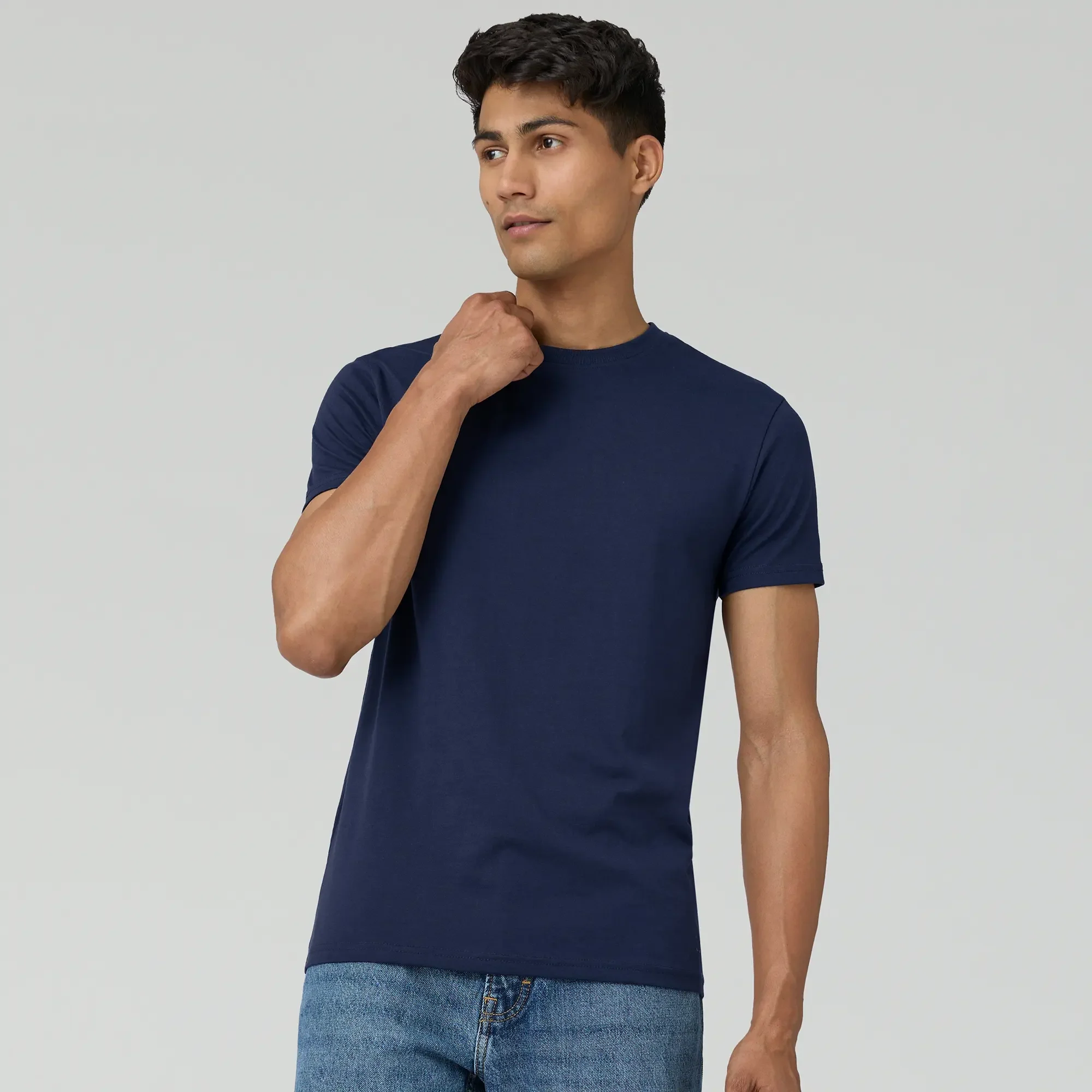 Pace Combed Cotton T-shirts Midnight Blue - Image 3
