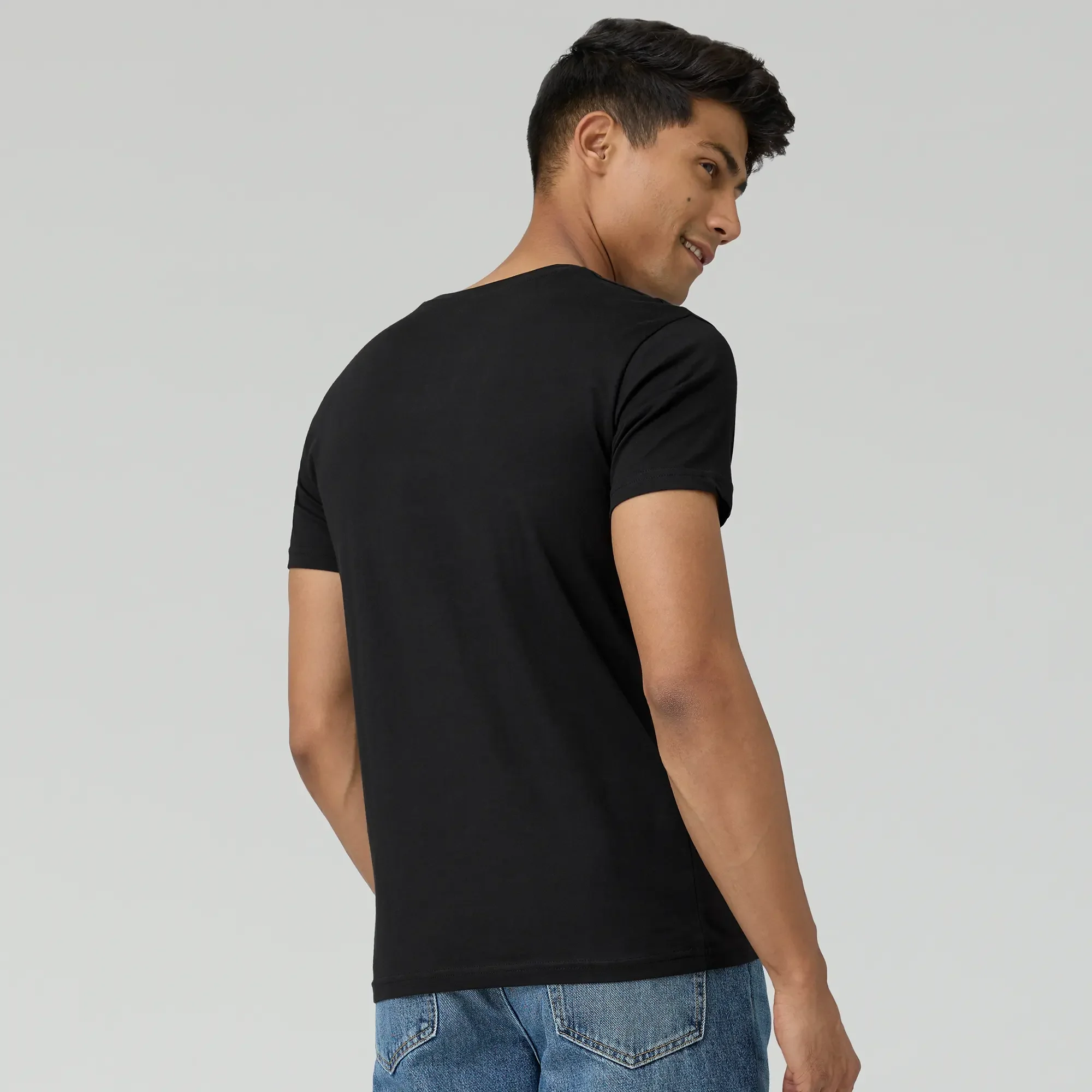 Pace Combed Cotton T-shirts Pitch Black - Image 5