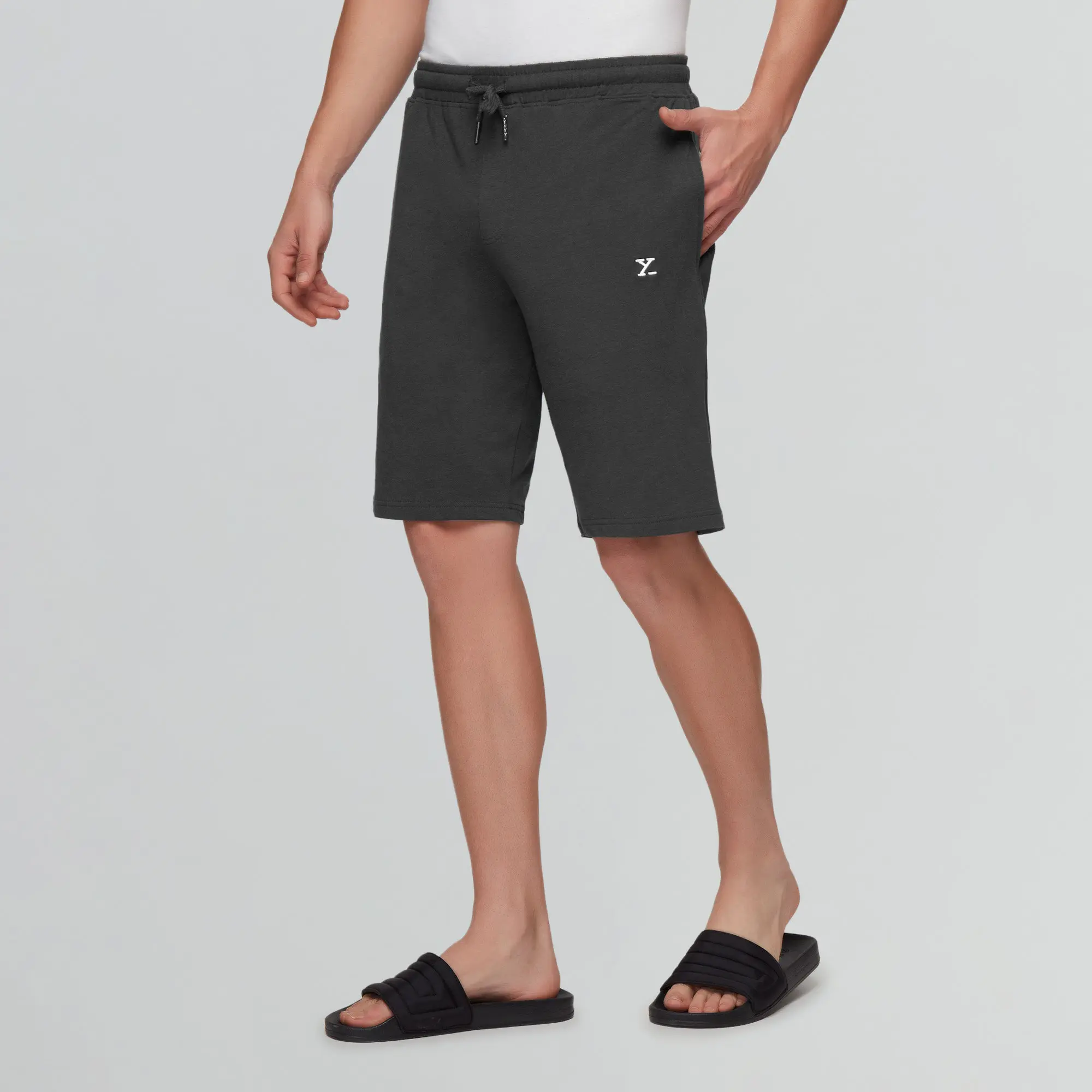 Pace Cotton Rich Shorts Graphite Grey - Image 3