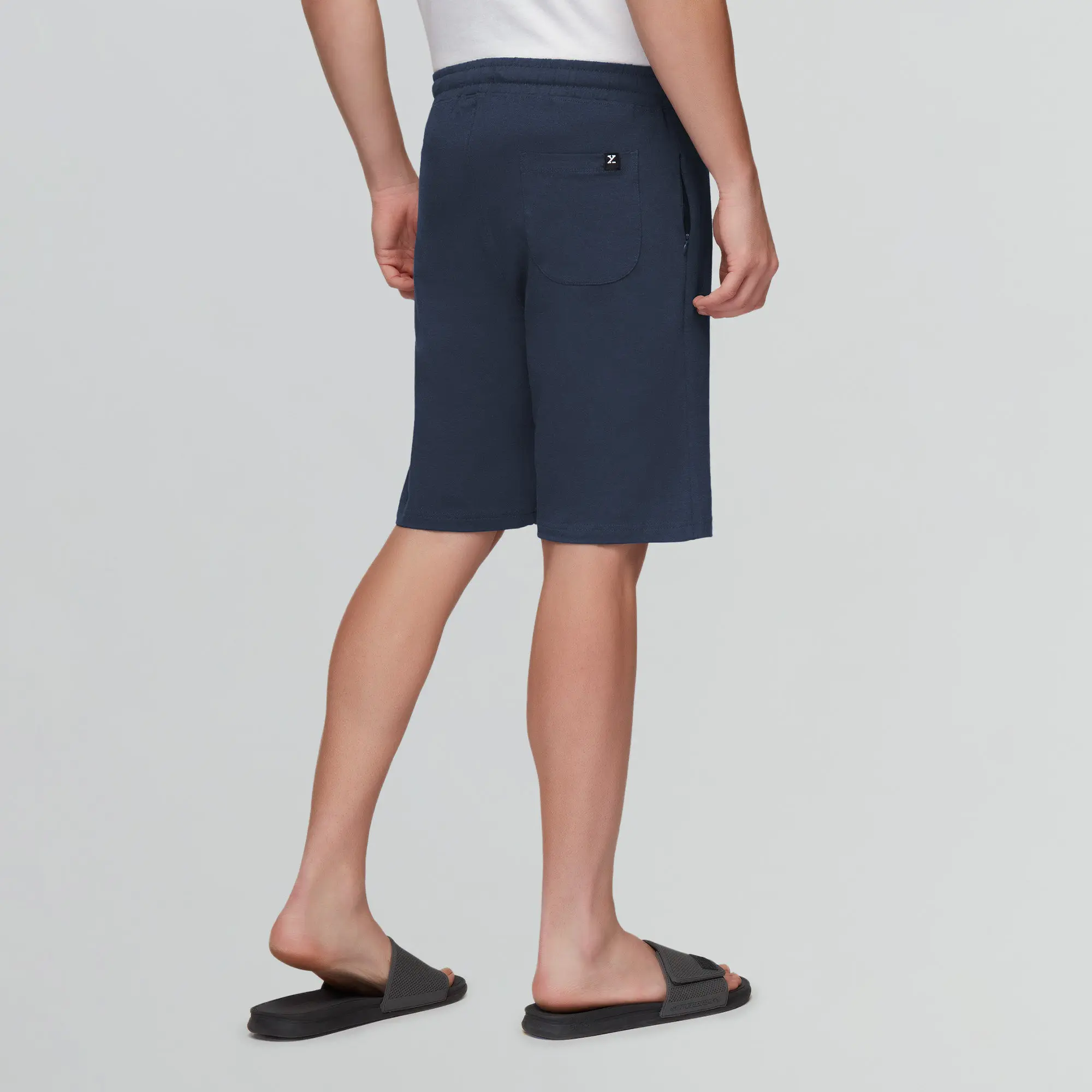 Pace Cotton Rich Shorts Midnight Blue - Image 4
