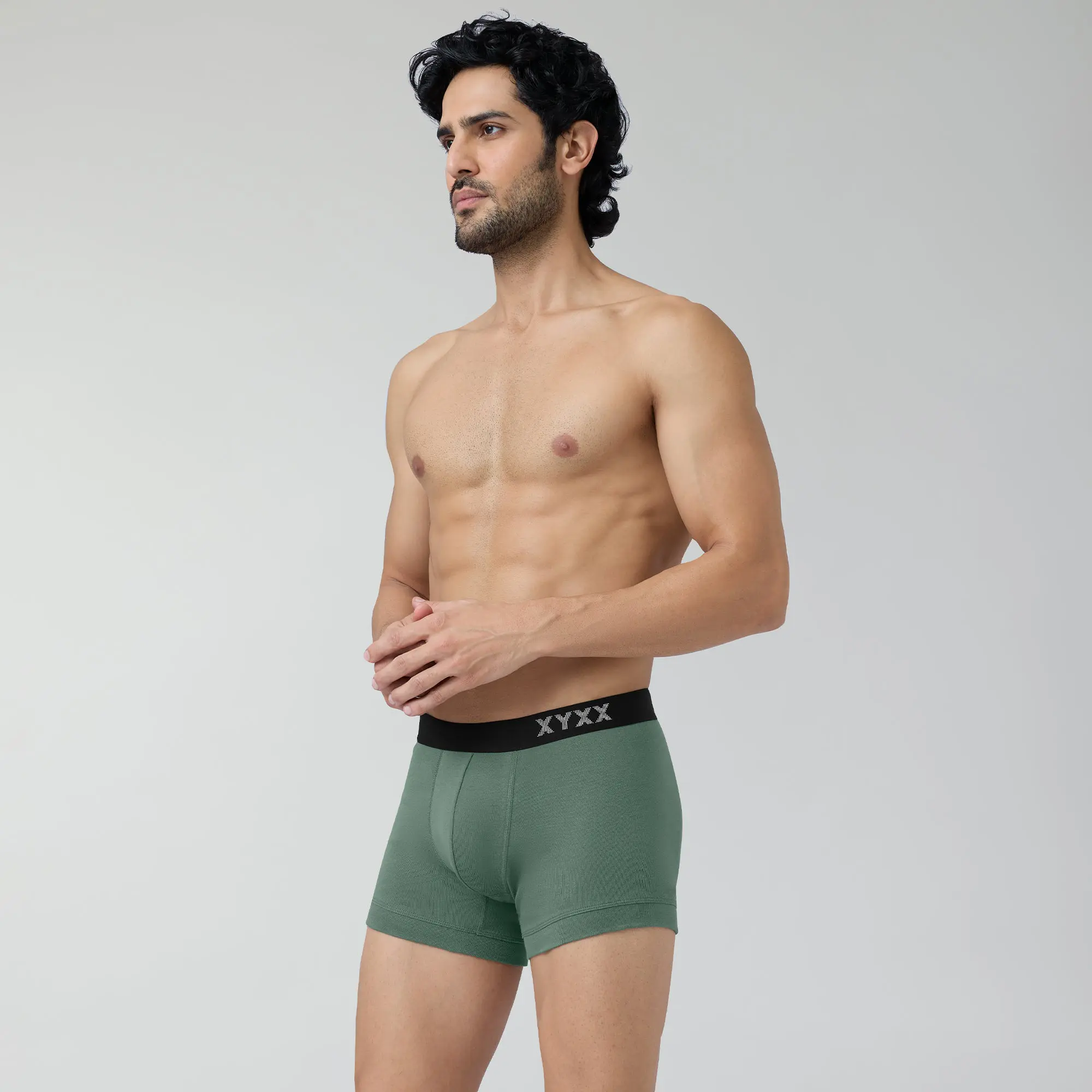 Pace Cotton Rib Trunks Olive Green - Image 3