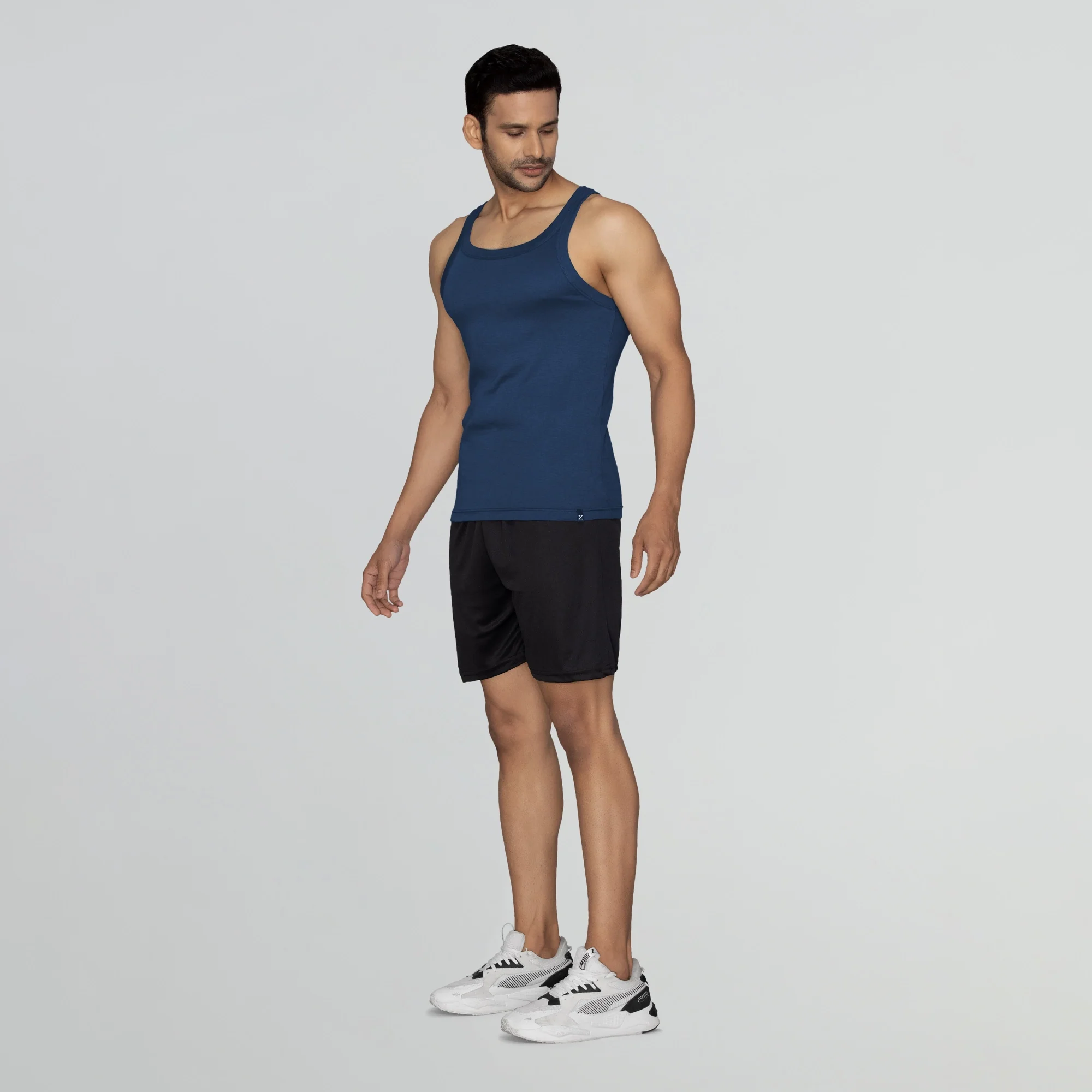 Pace Super Combed Cotton Vest Midnight Blue - Image 4