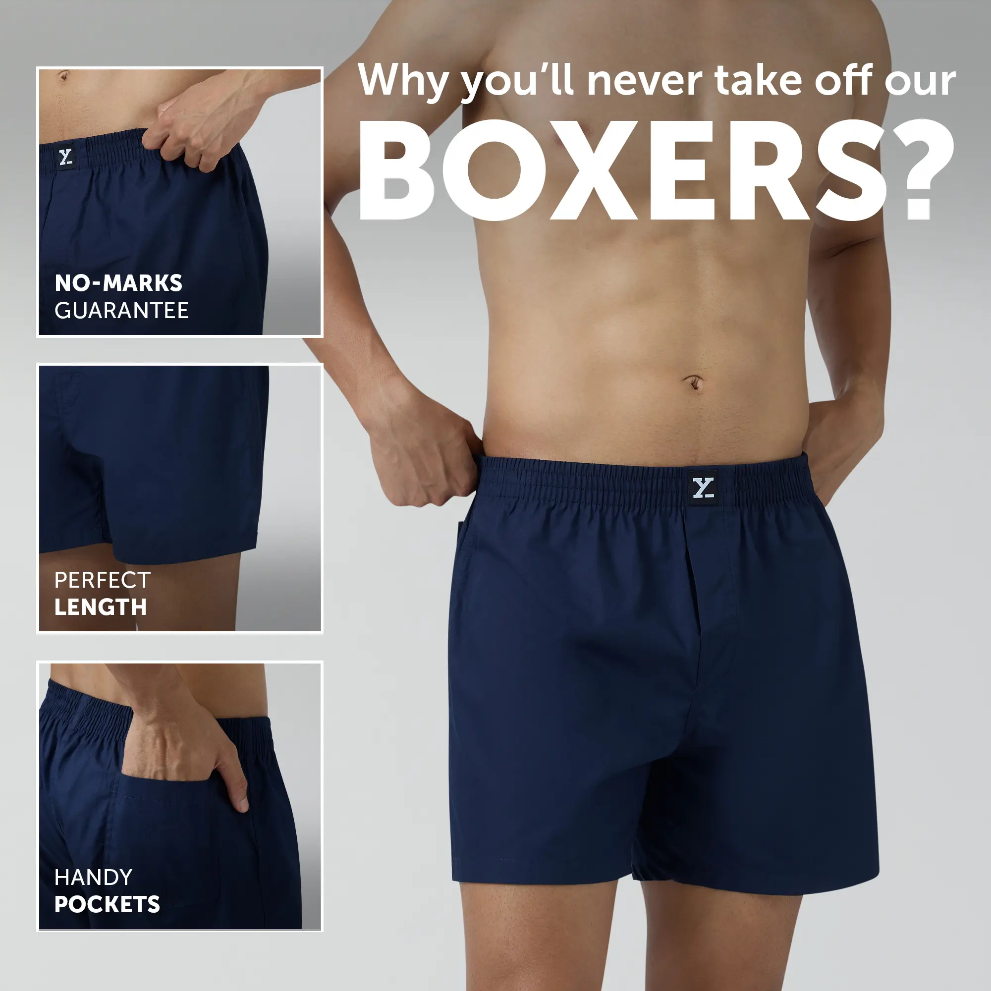 Pace Cotton Boxer Midnight Blue - Image 2