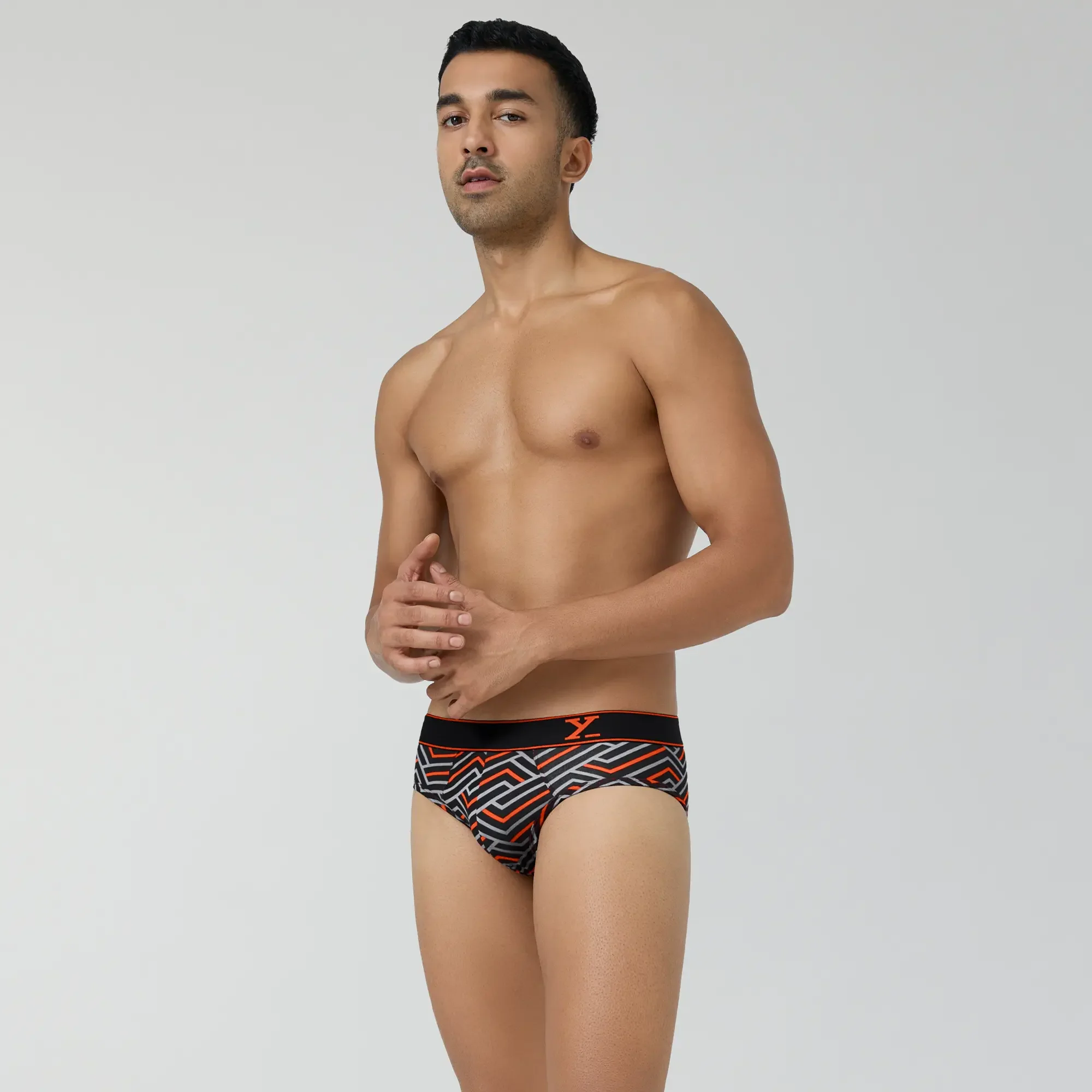 Parallax Cotton Briefs Black Stripes - Image 5