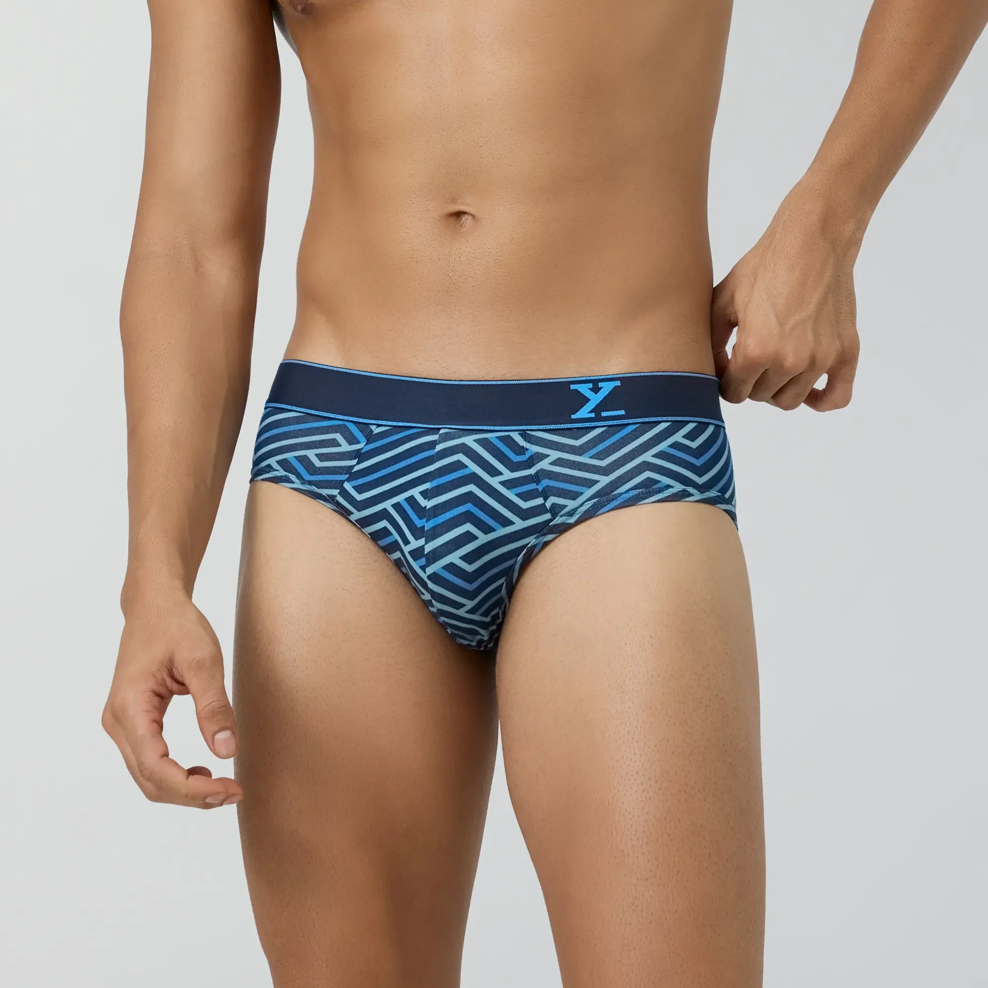 Parallax Cotton Briefs Blue Stripes - Image 6