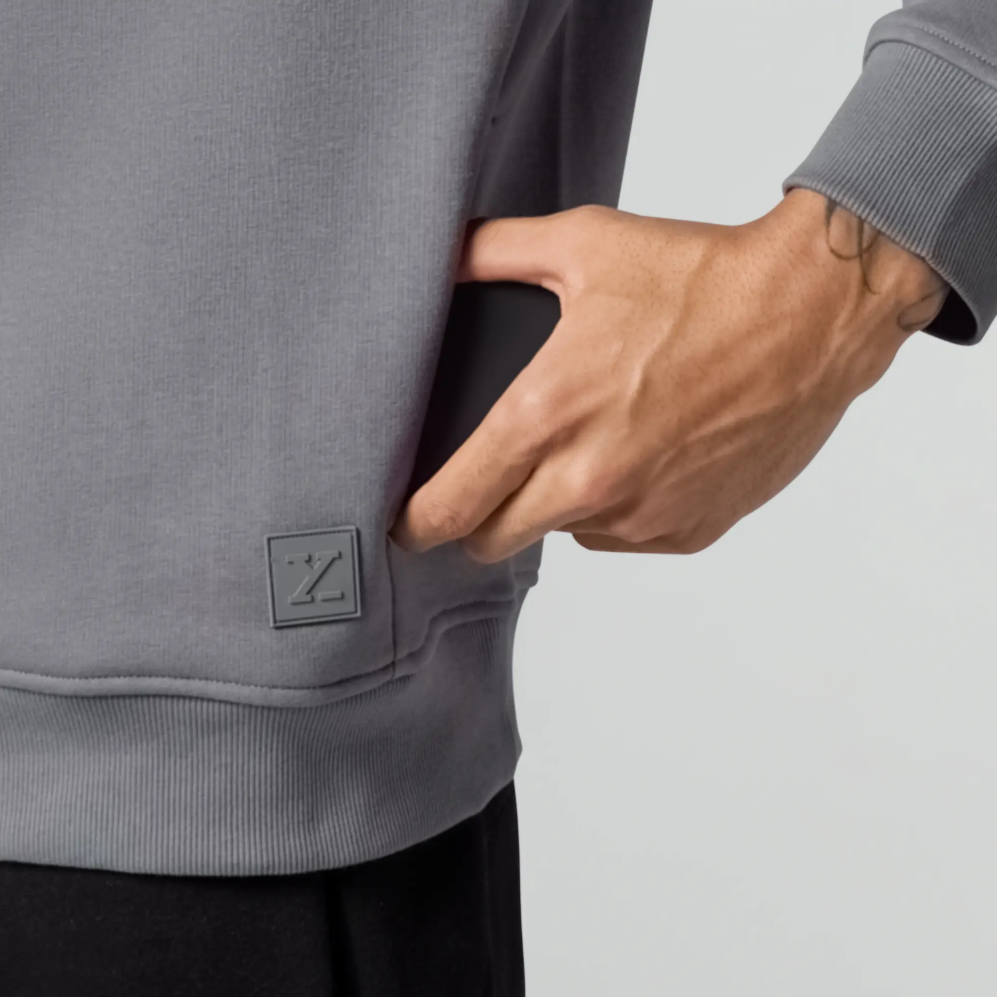 Pulse French Terry Cotton Oversized Blend Hoodies Opal Grey - Image 6