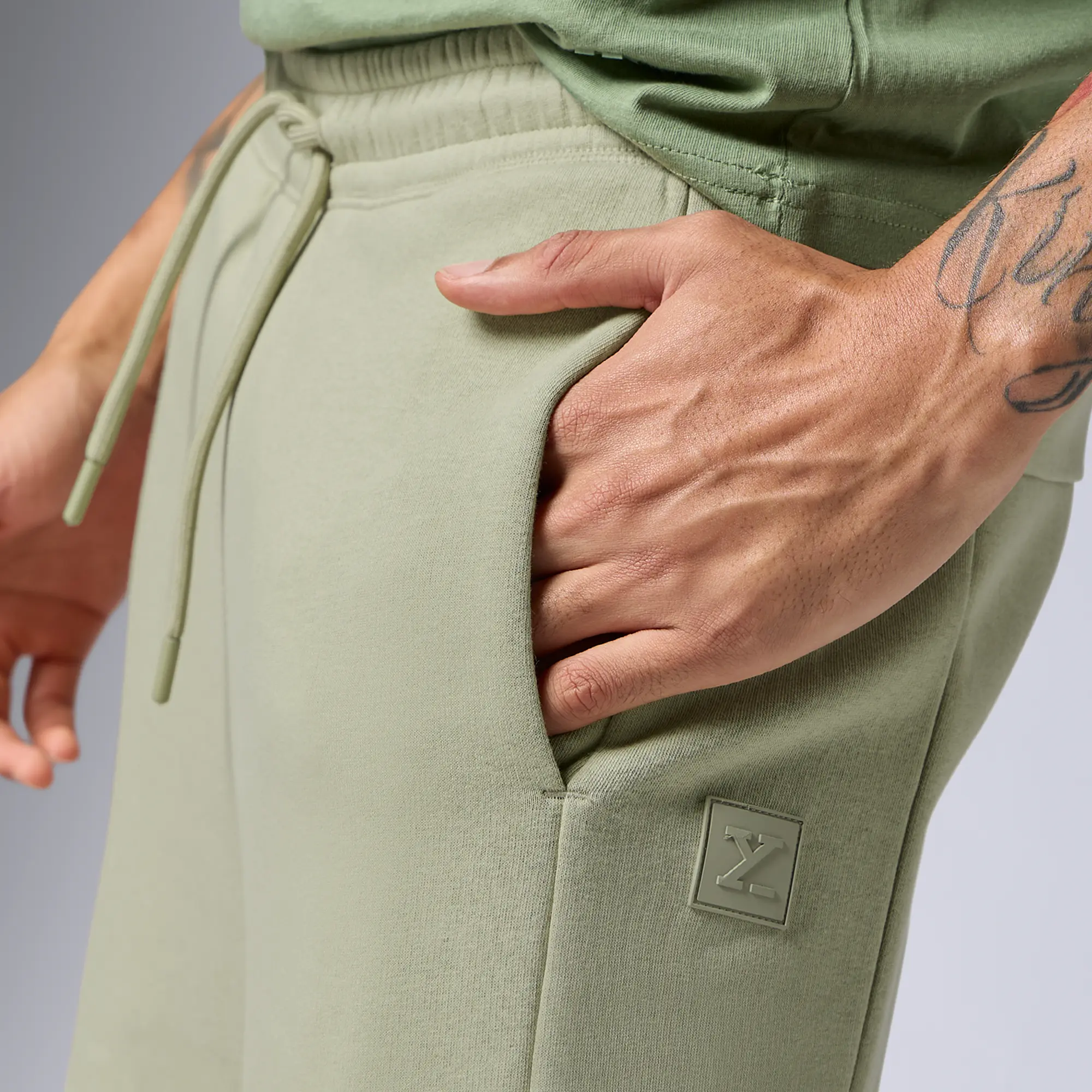 Pulse French Terry Cotton Blend Sweatpants Cascade Grey - Image 6