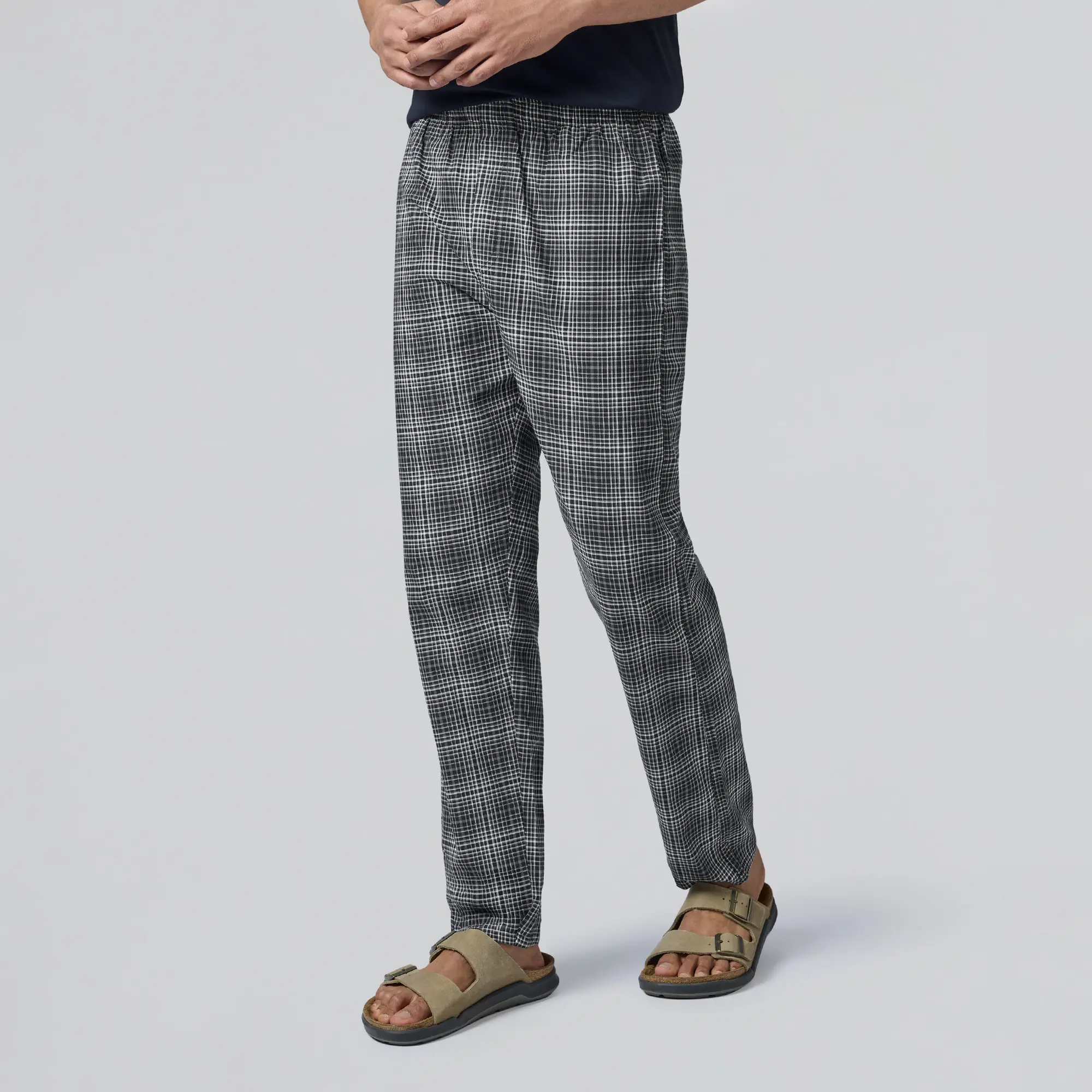Checkmate Combed Cotton Pyjamas Smoke Grey - Image 3