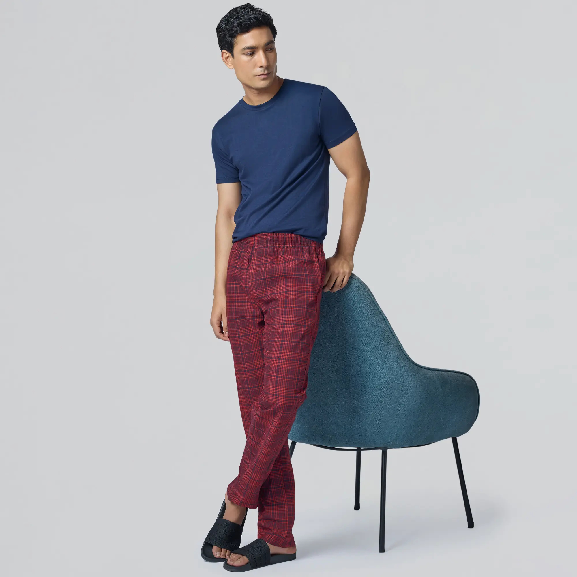 Checkmate Combed Cotton Pyjamas Brit Red - Image 5