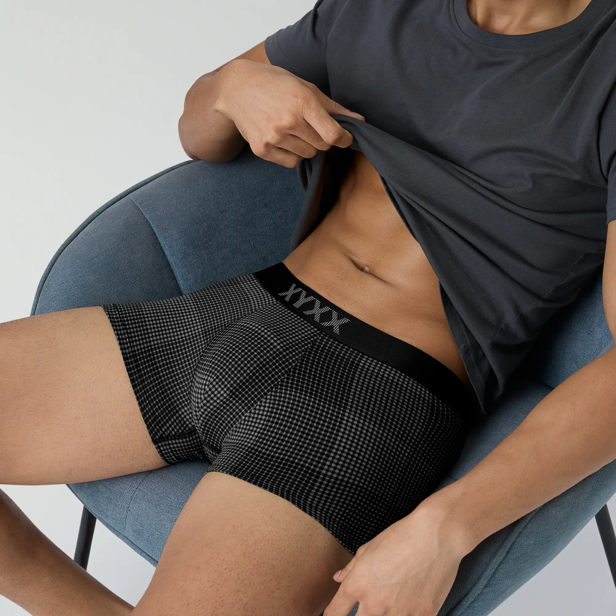 Quad Cotton Trunks Smoke Black