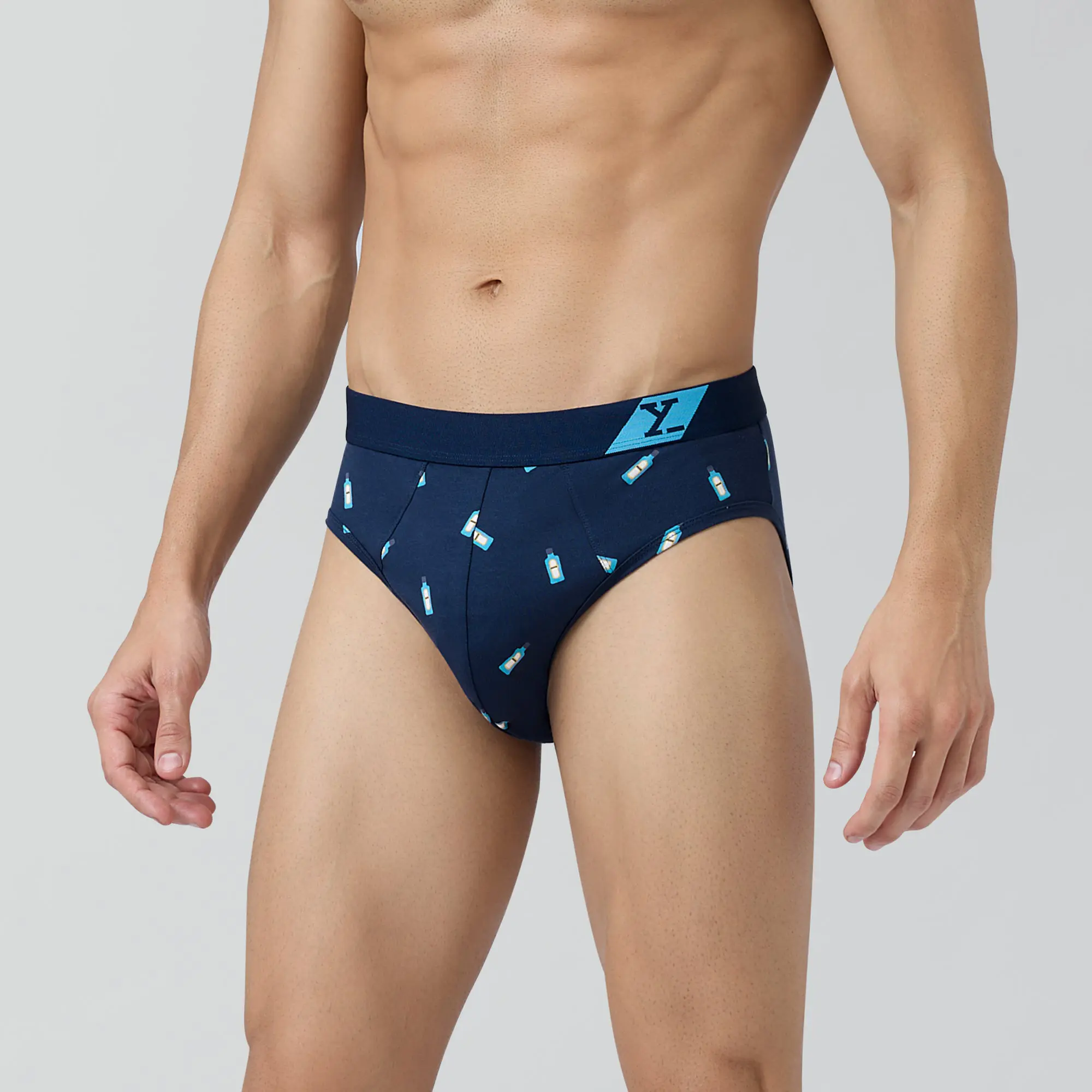Splash Cotton Stretch Briefs Gin Blue - Image 5