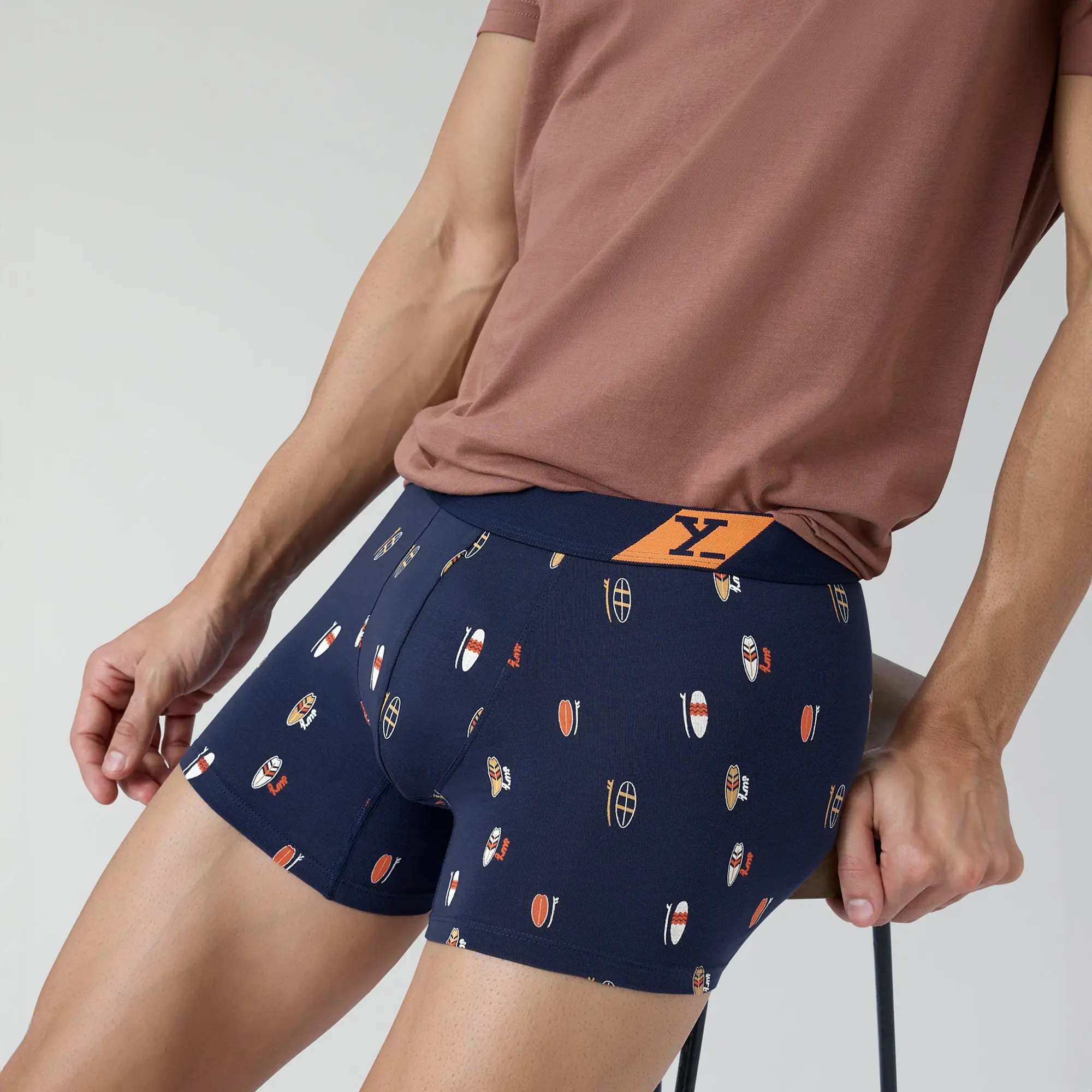 Splash Cotton Stretch Trunks Surfboard Blue