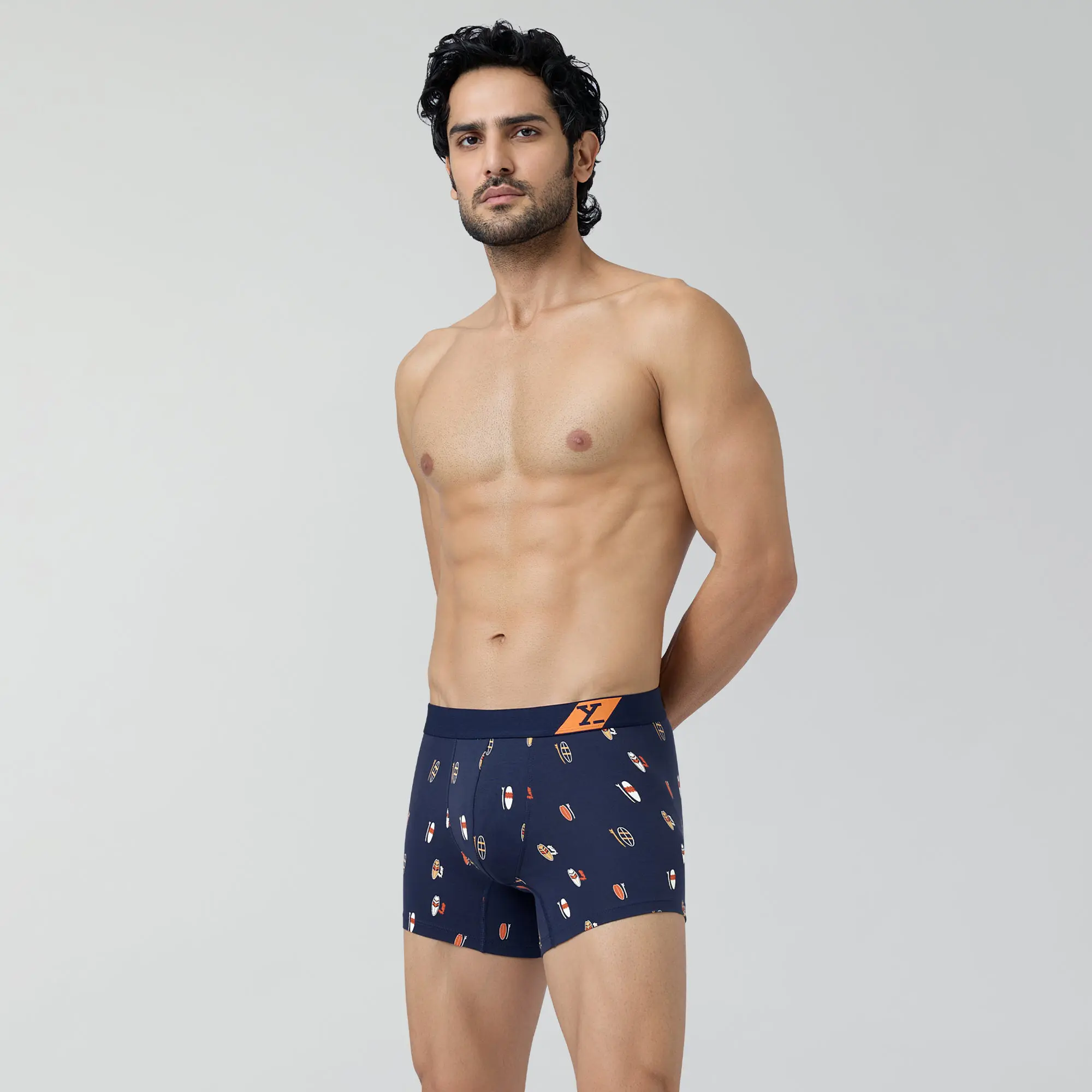 Splash Cotton Stretch Trunks Surfboard Blue - Image 3